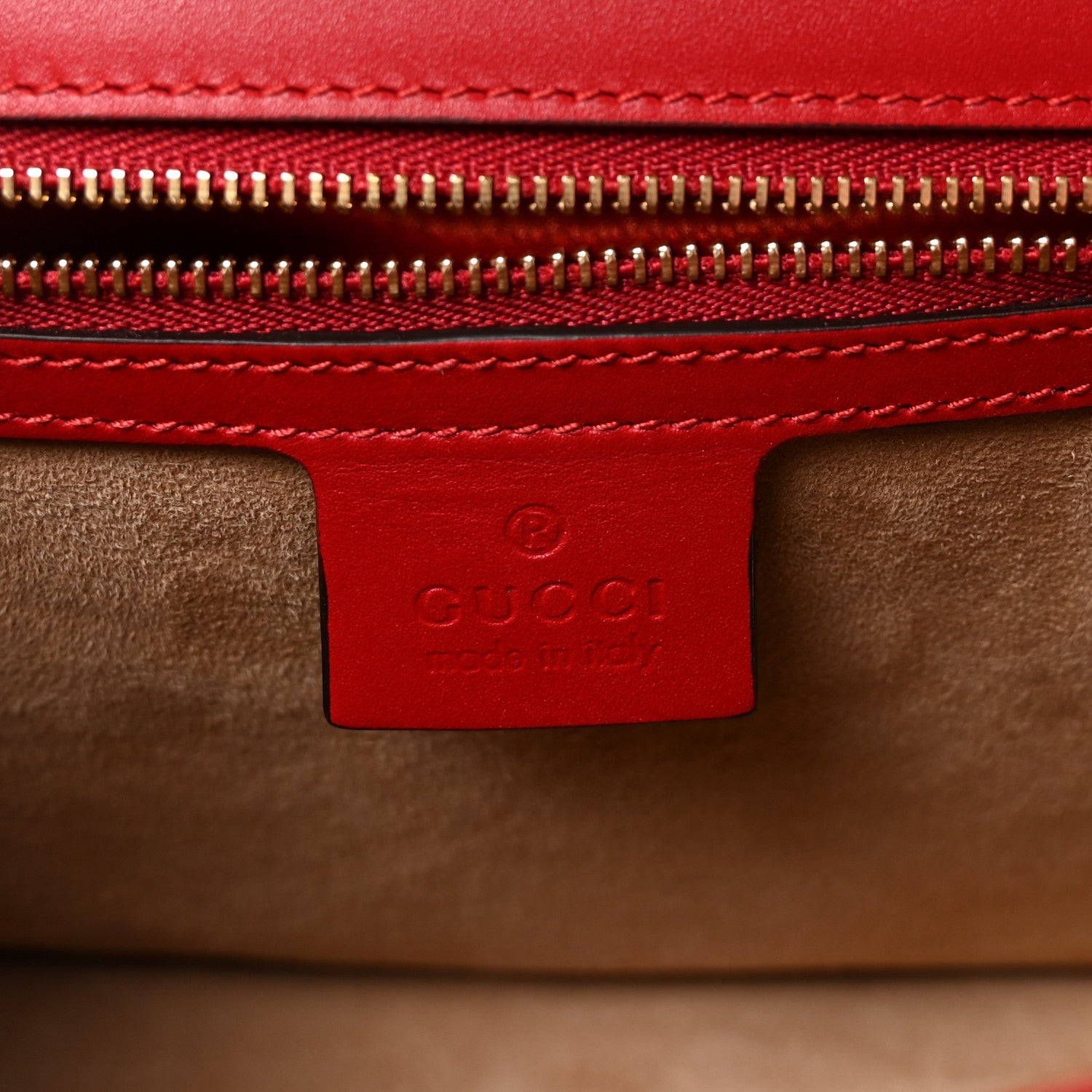 Gucci Calfskin Small Sylvie Shoulder Bag Hibiscus Red
