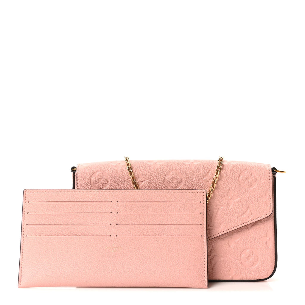 Louis Vuitton Empreinte Pochette Felicie Chain Wallet Rose Poudre