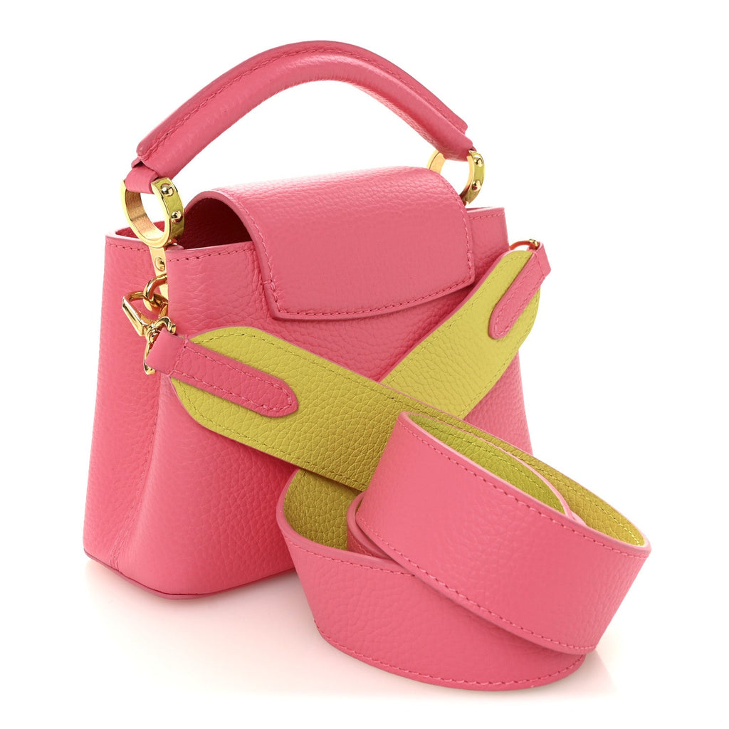 Louis Vuitton Taurillon Capucines Mini Dragon Fruit Pink Cedrat