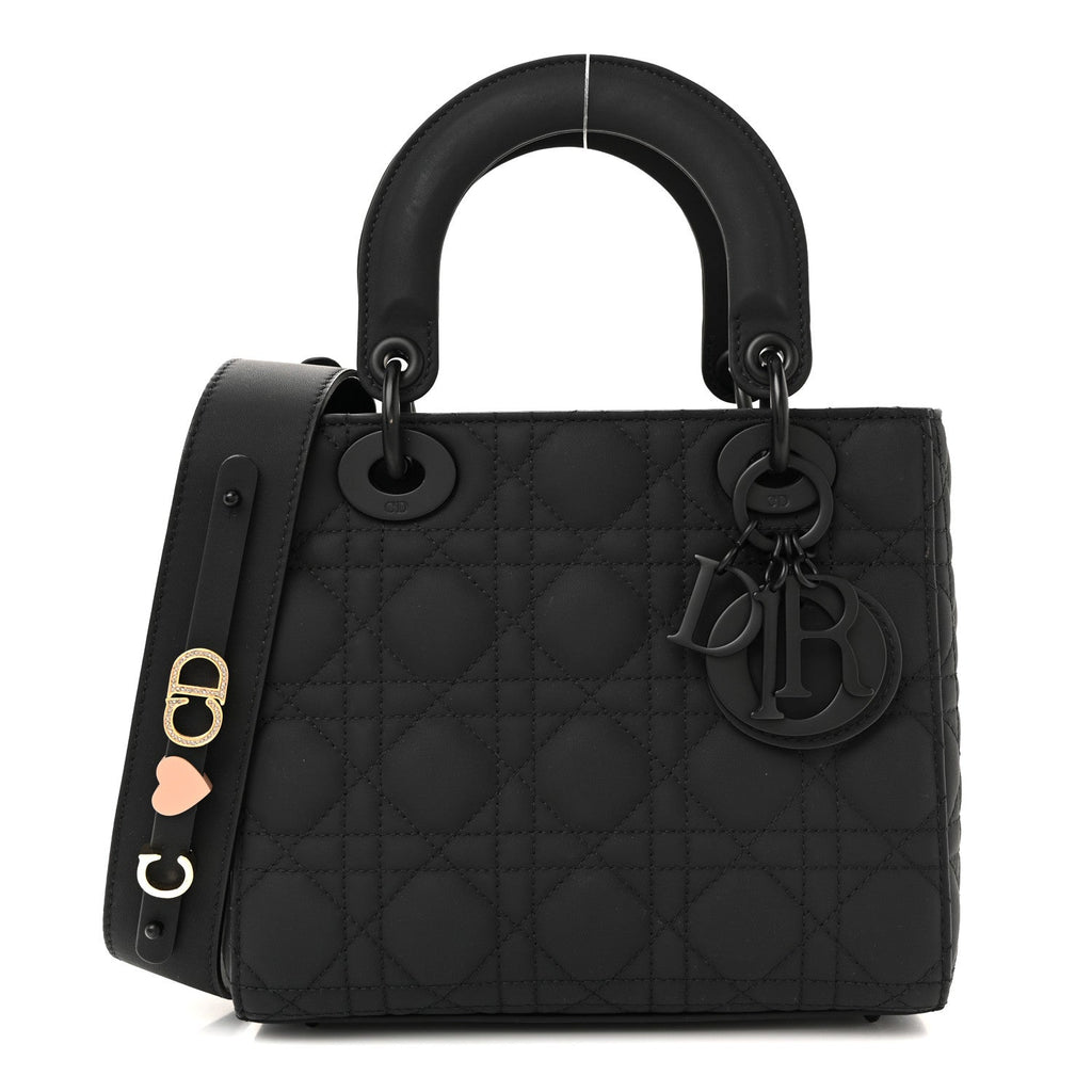 Christian Dior Ultra Matte Calfskin Cannage Small My ABCDior Lady Dior Black