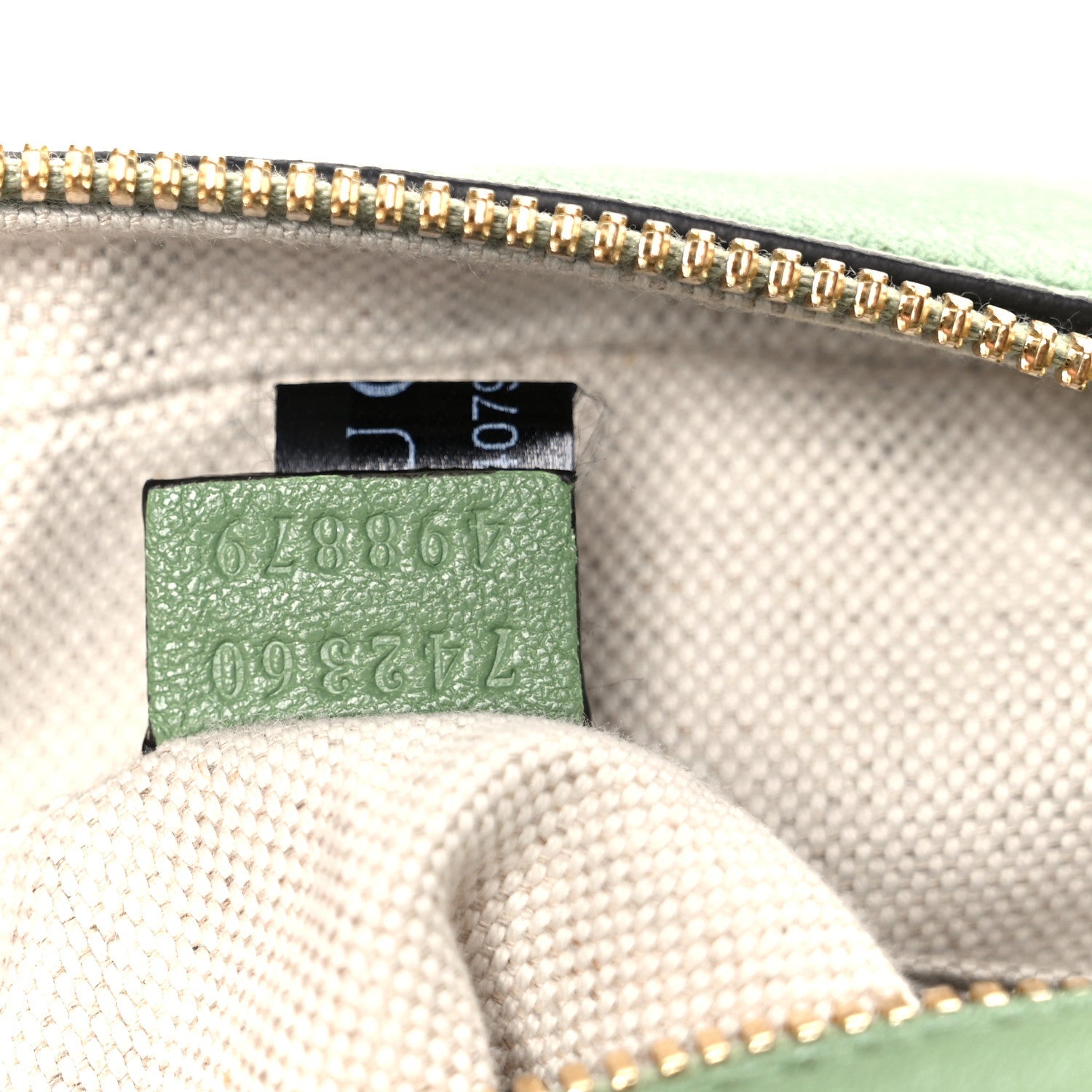 Gucci Sakai Be Green Calfskin Diagonal Stitched Small Blondie Shoulder Bag Green Soil Grass