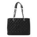 Chanel Caviar Quilted Grand Shopping Tote GST Black