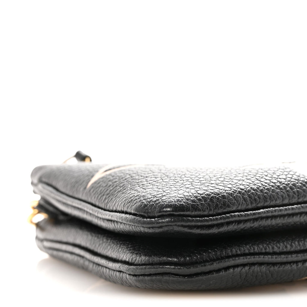 Louis Vuitton Empreinte Monogram Giant Double Zip Pochette Black Cream
