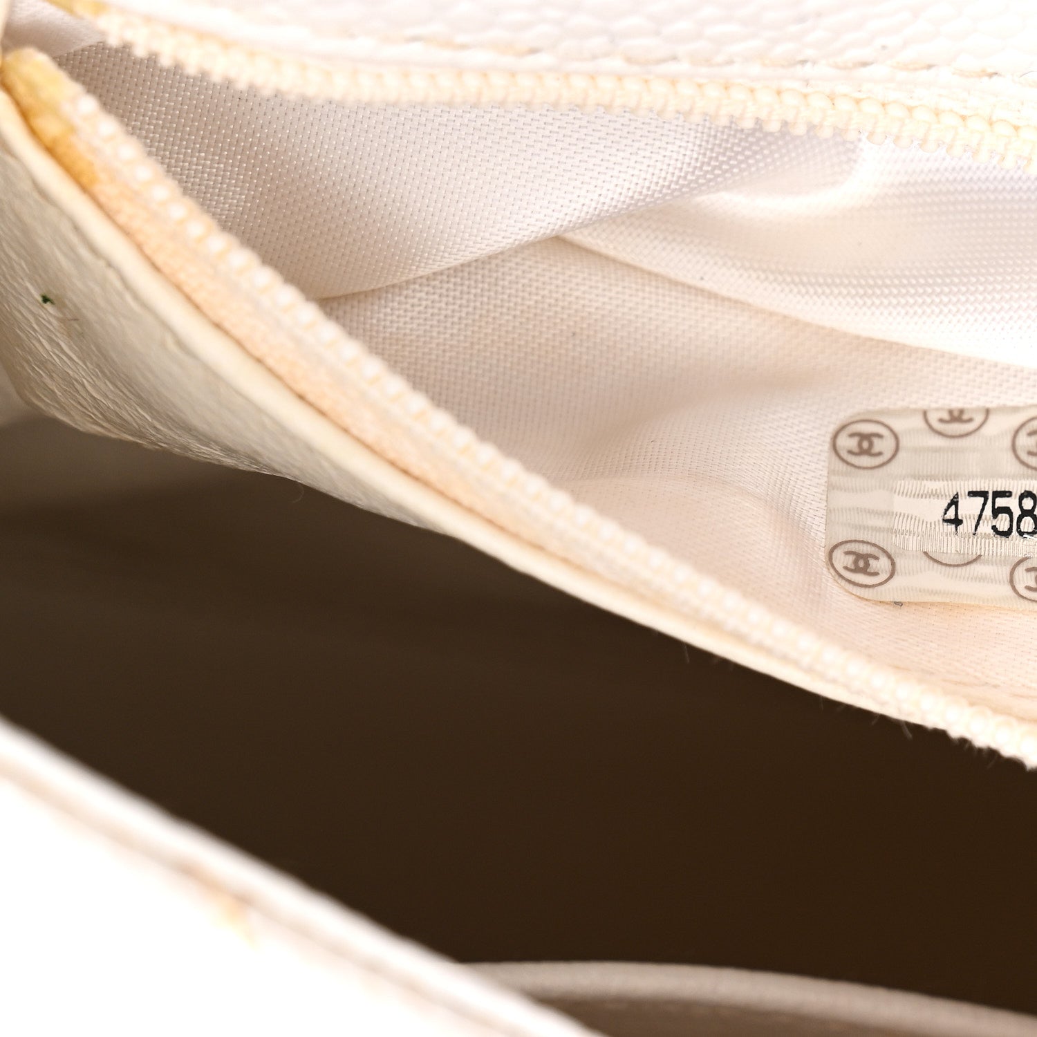 Chanel Caviar CC Shoulder Bag White