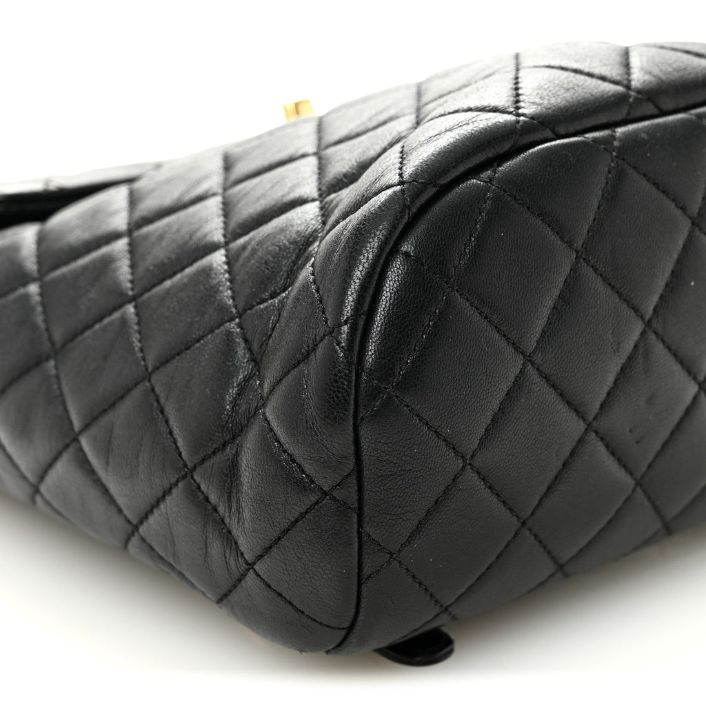 Chanel Calfskin Quilted Mini Urban Spirit Backpack Black