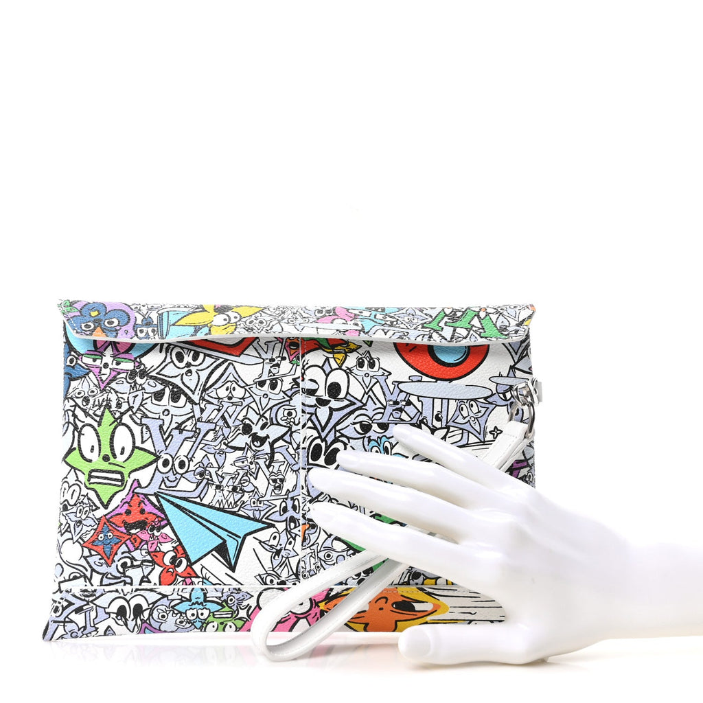 Louis Vuitton Monogram Comics Trio Envelope Pouch Multicolor
