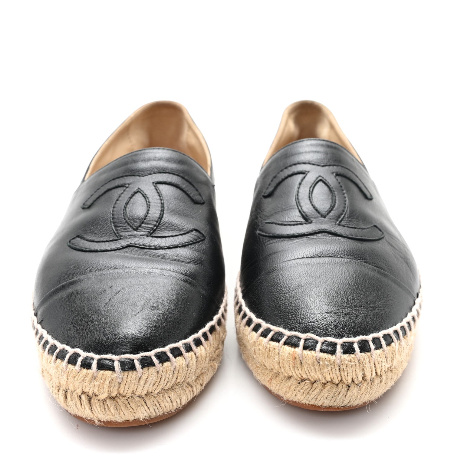 Lambskin CC Espadrilles 40 Black