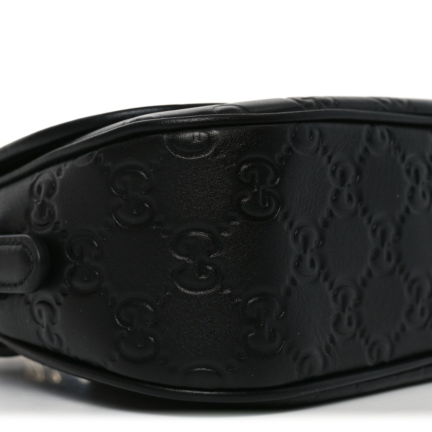 Gucci GG Calfskin Embossed Emblem Arabella Bag Black