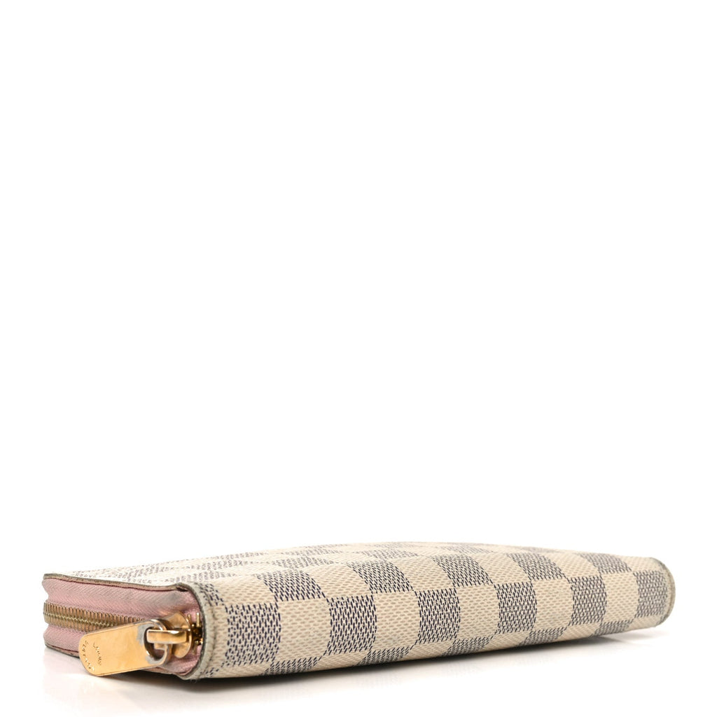 Louis Vuitton Damier Azur Zippy Wallet Rose Ballerine