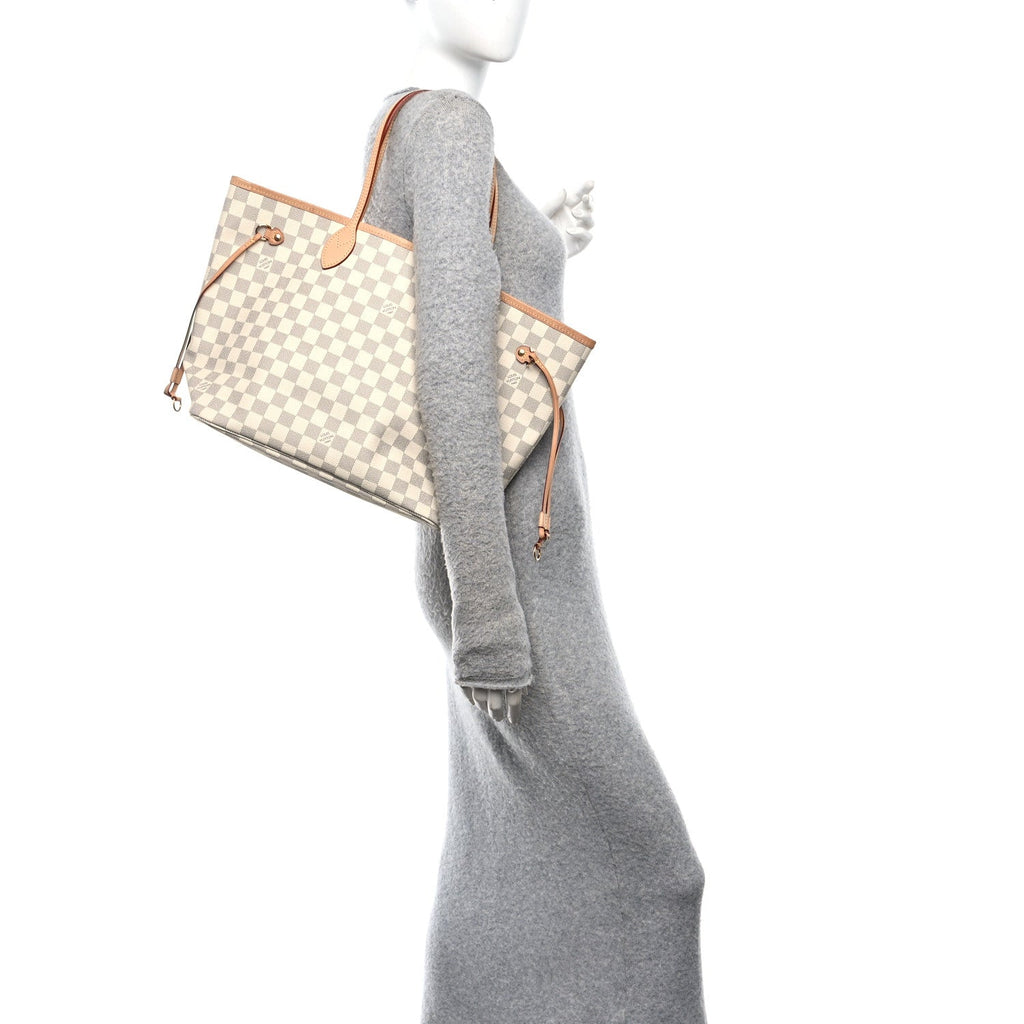 Louis Vuitton Damier Azur Neo Neverfull MM Rose Ballerine