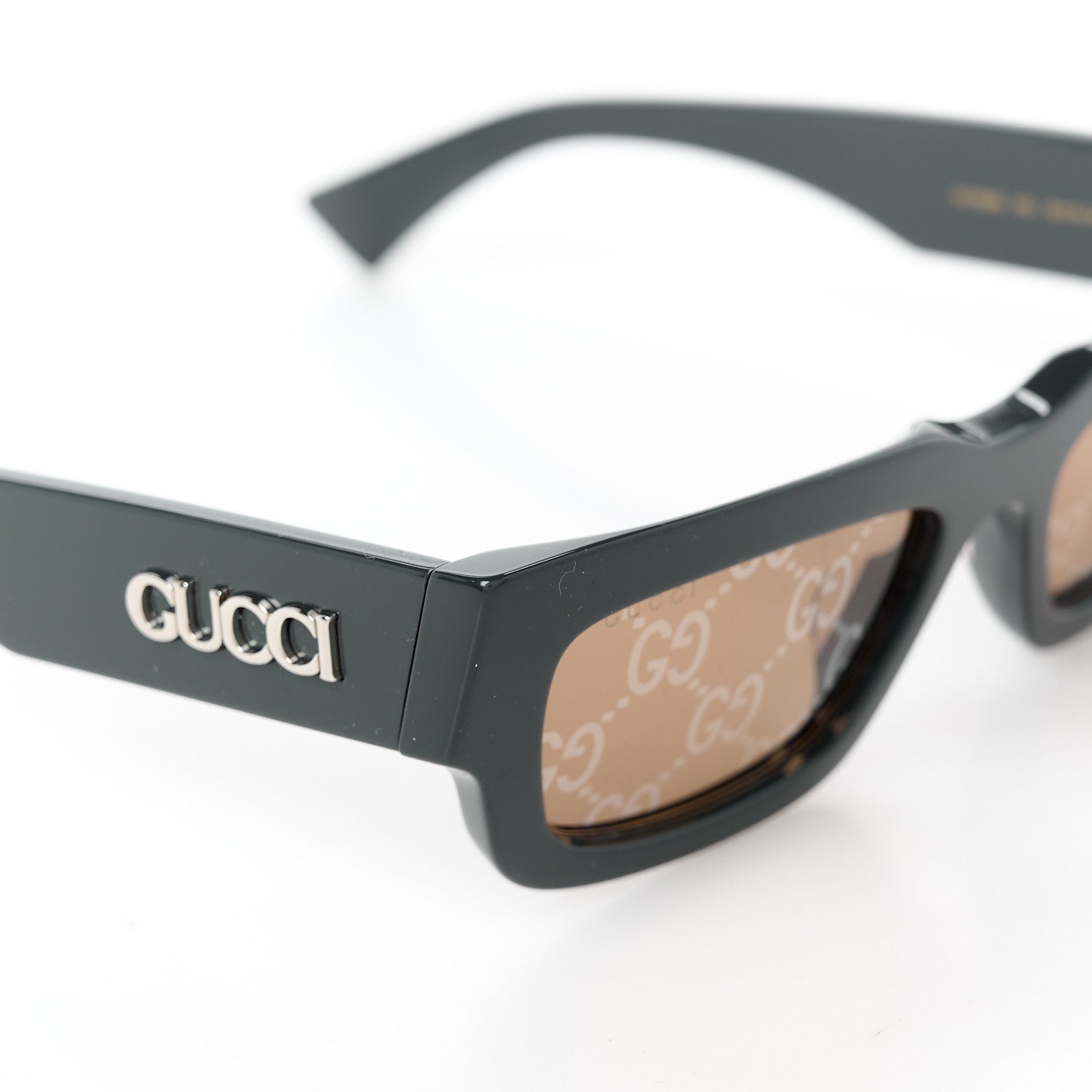 Gucci Acetate Rectangular Frame Sunglasses GG1838S Dark Grey