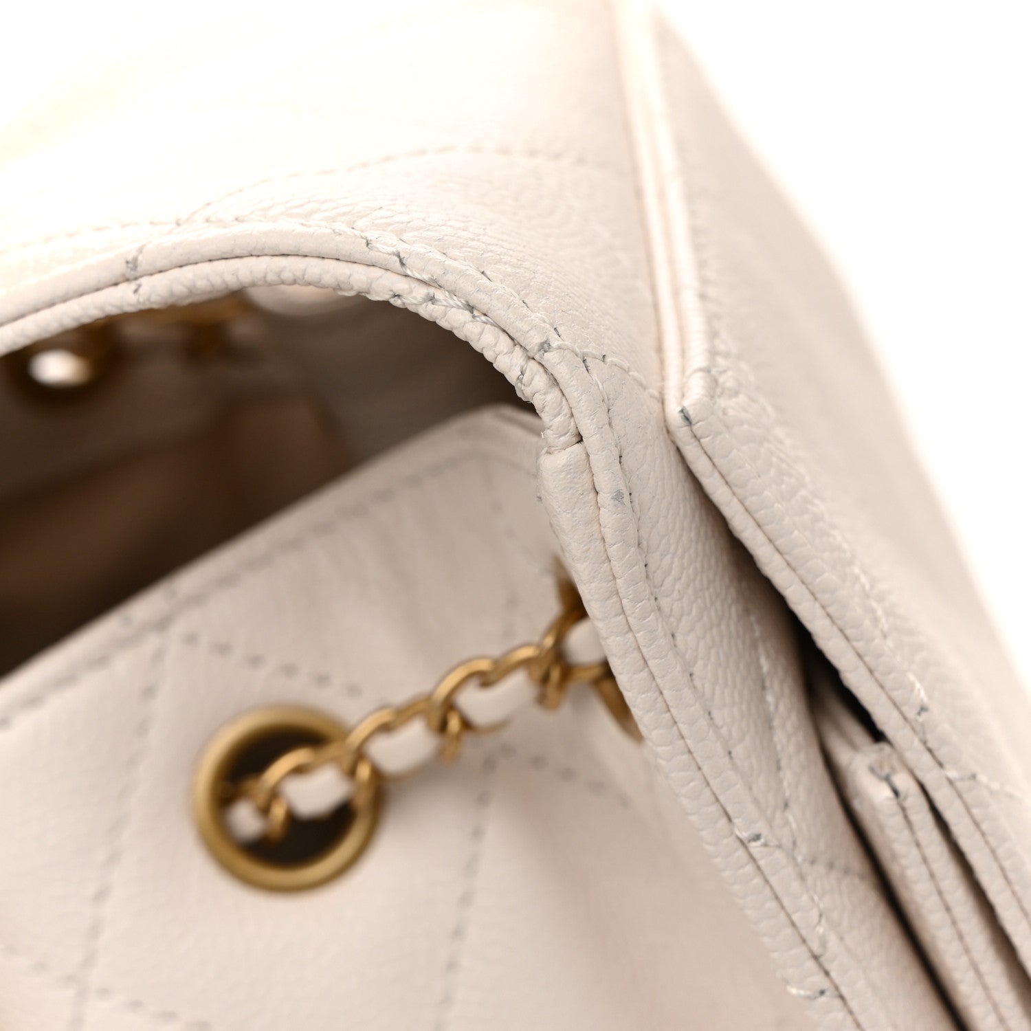 Chanel Caviar Quilted Small Chanel 25 Handbag White