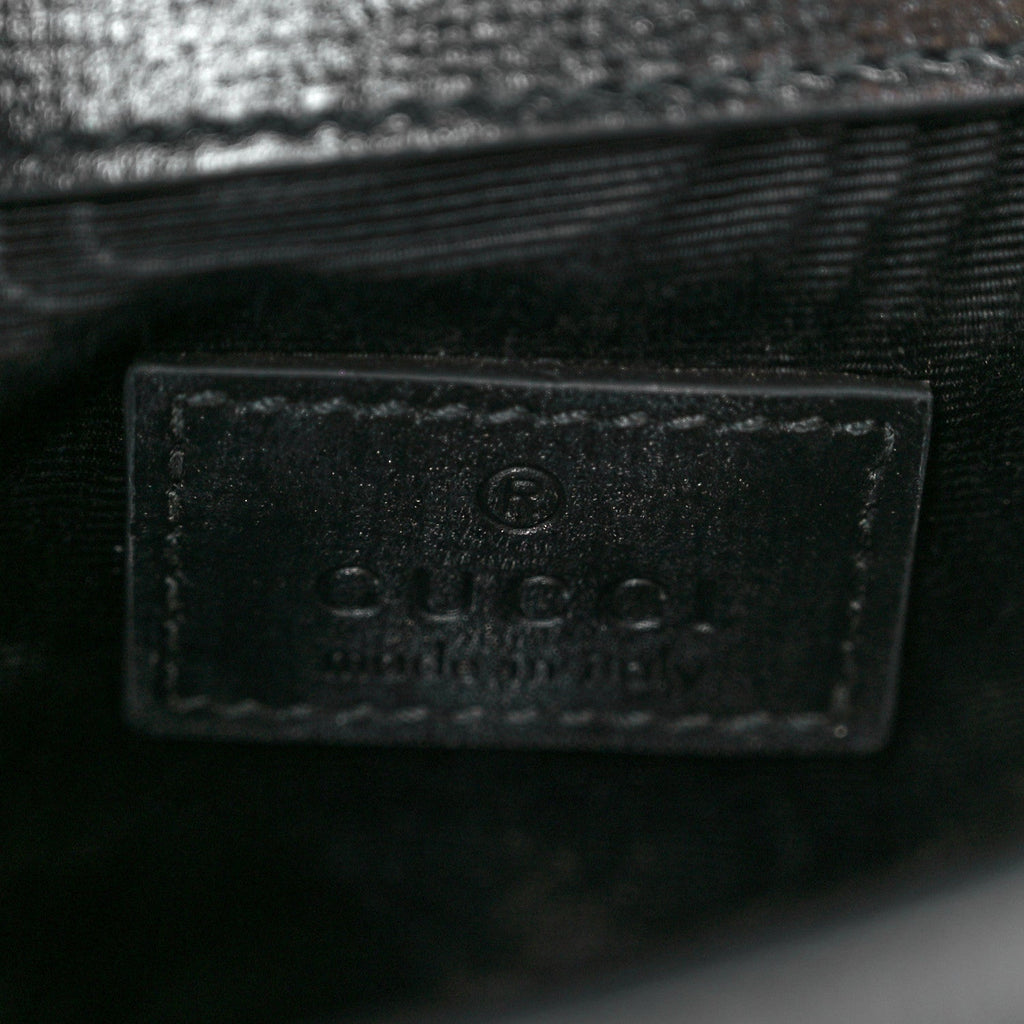 Gucci Satin Crystal GG Monogram Mini Dionysus Top Handle Bag Black