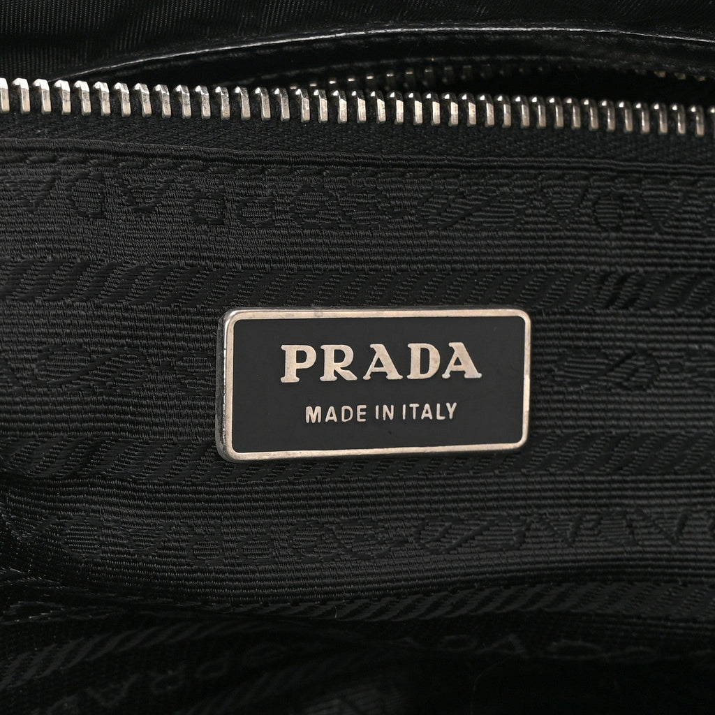 Prada Tessuto Nylon Saffiano Tote Black