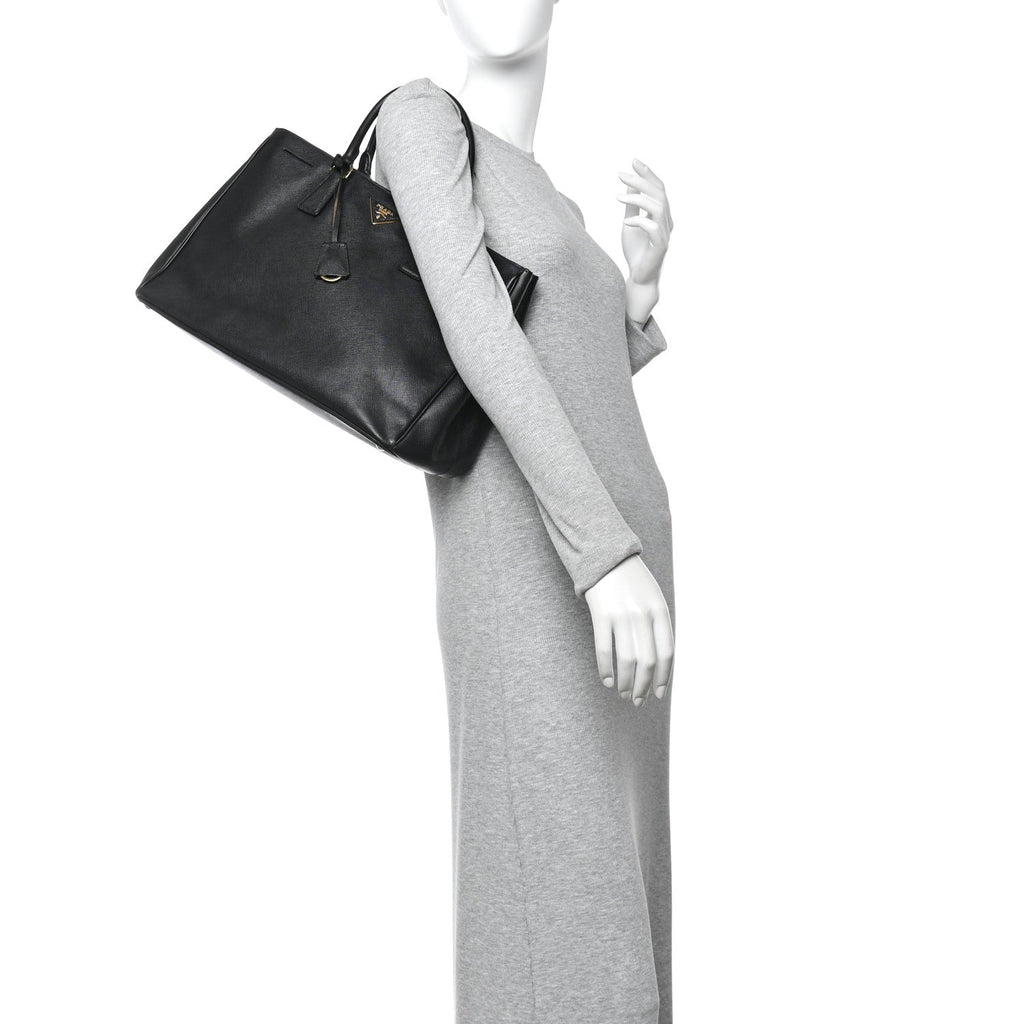 Prada Saffiano Lux Large Tote Black