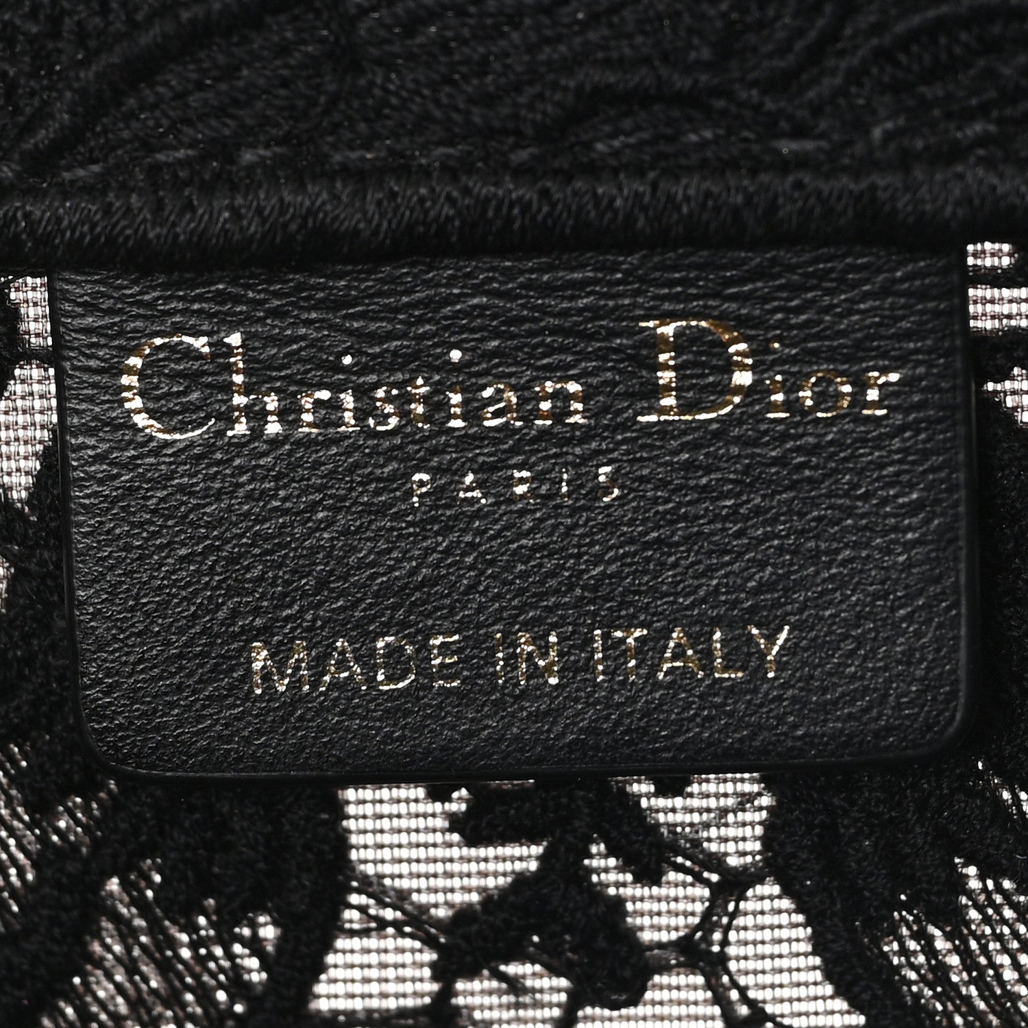 Christian Dior Canvas Embroidered Mesh Macrame Medium Toile de Jouy Soleil Book Tote Black