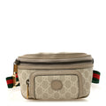 Gucci GG Supreme Monogram Textured Calfskin Web Retro Interlocking G Belt Bag Beige Mystic White Oatmeal