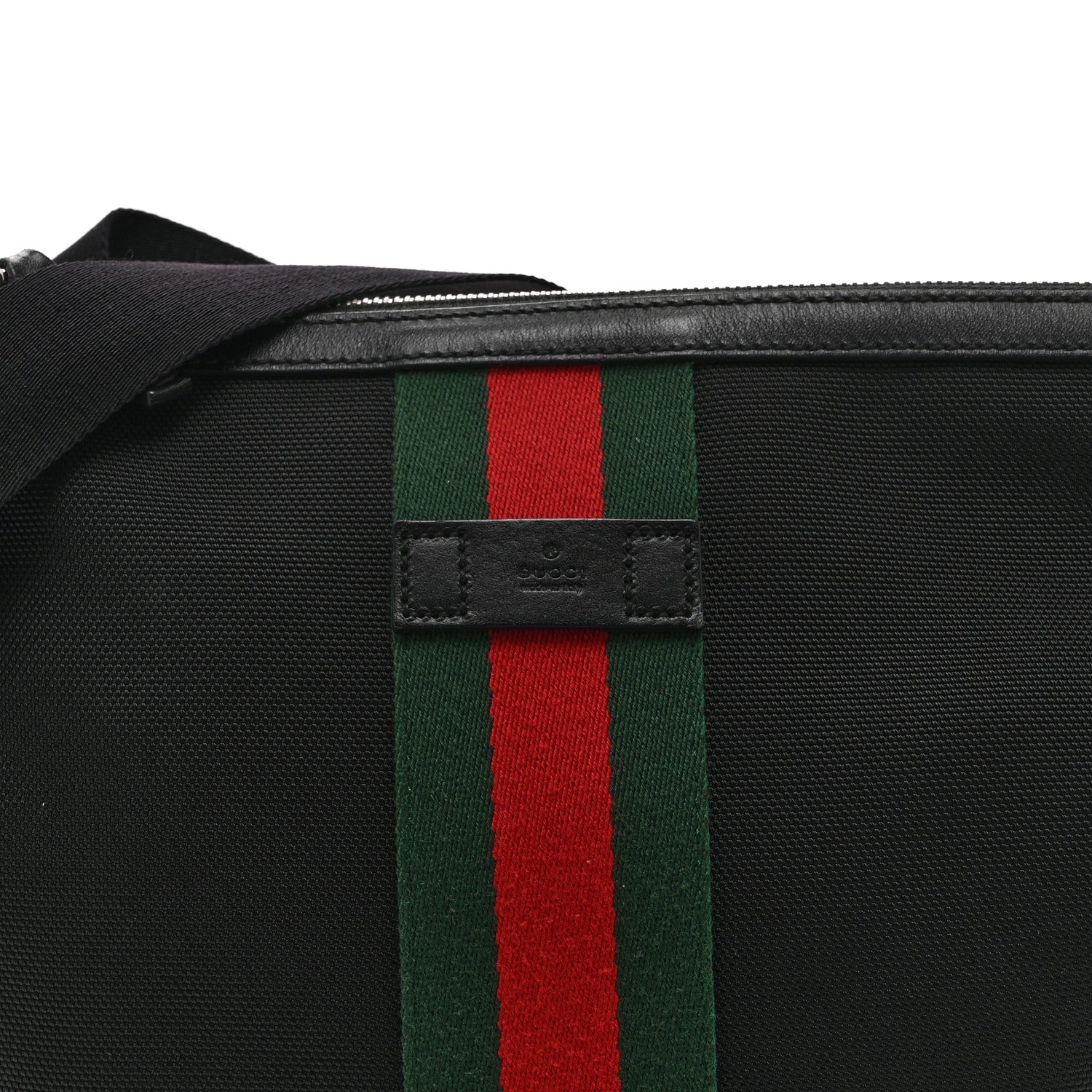 Gucci Techno Canvas Web Messenger Bag Black