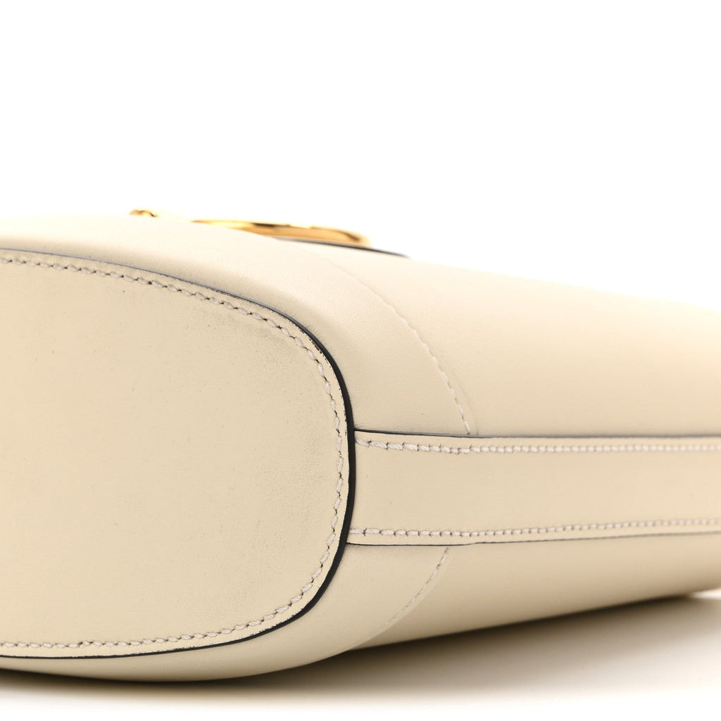 Gucci Arabella Calfskin Horsebit 73 Mini Bucket Bag White