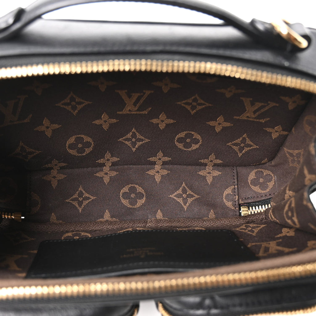 Louis Vuitton Calfskin Monogram Embossed Utility Crossbody Black