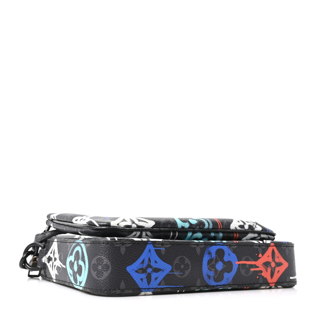 Louis Vuitton Monogram Eclipse LV Graffiti Trio Messenger Multicolor