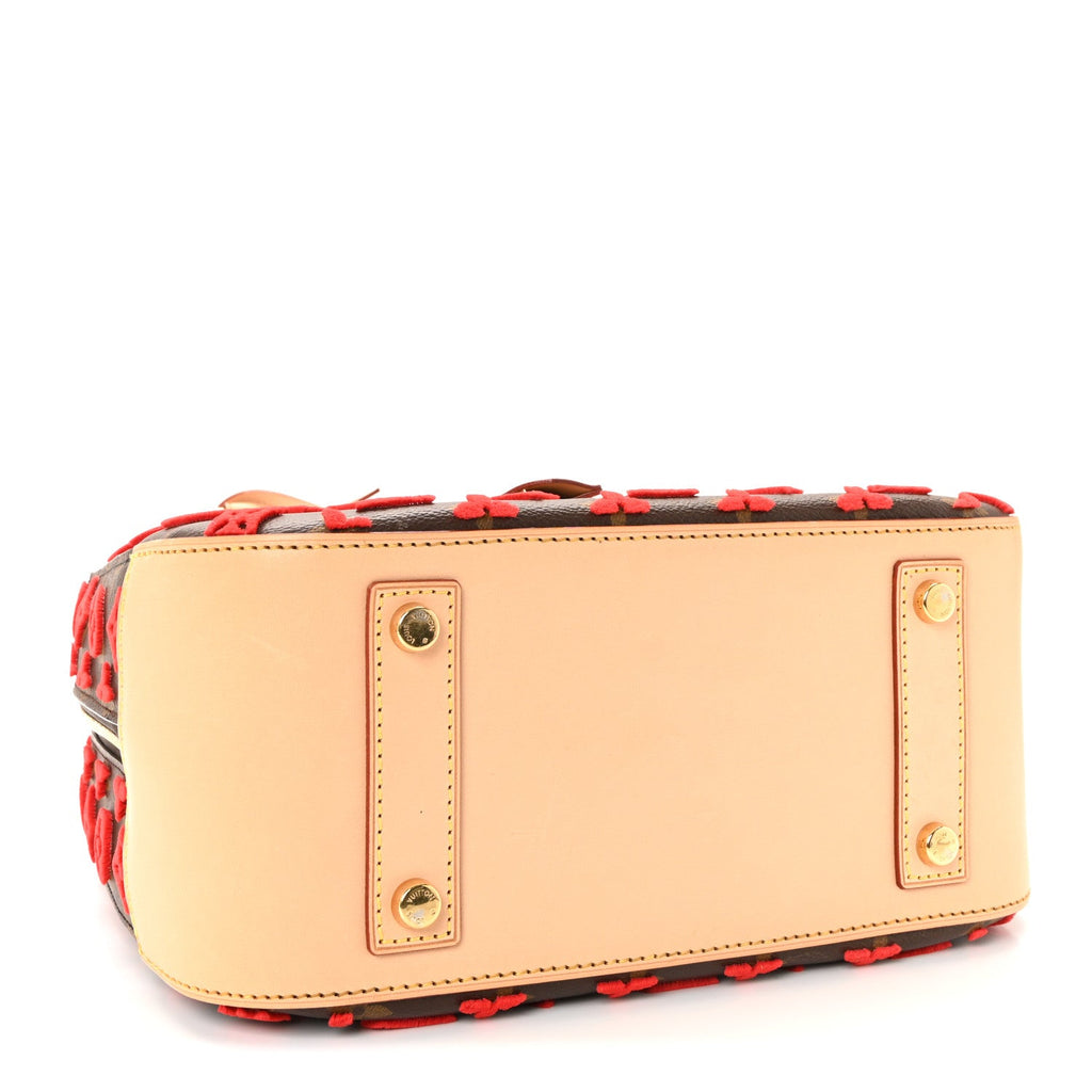 Louis Vuitton Monogram Tuffetage Deauville Cube Red
