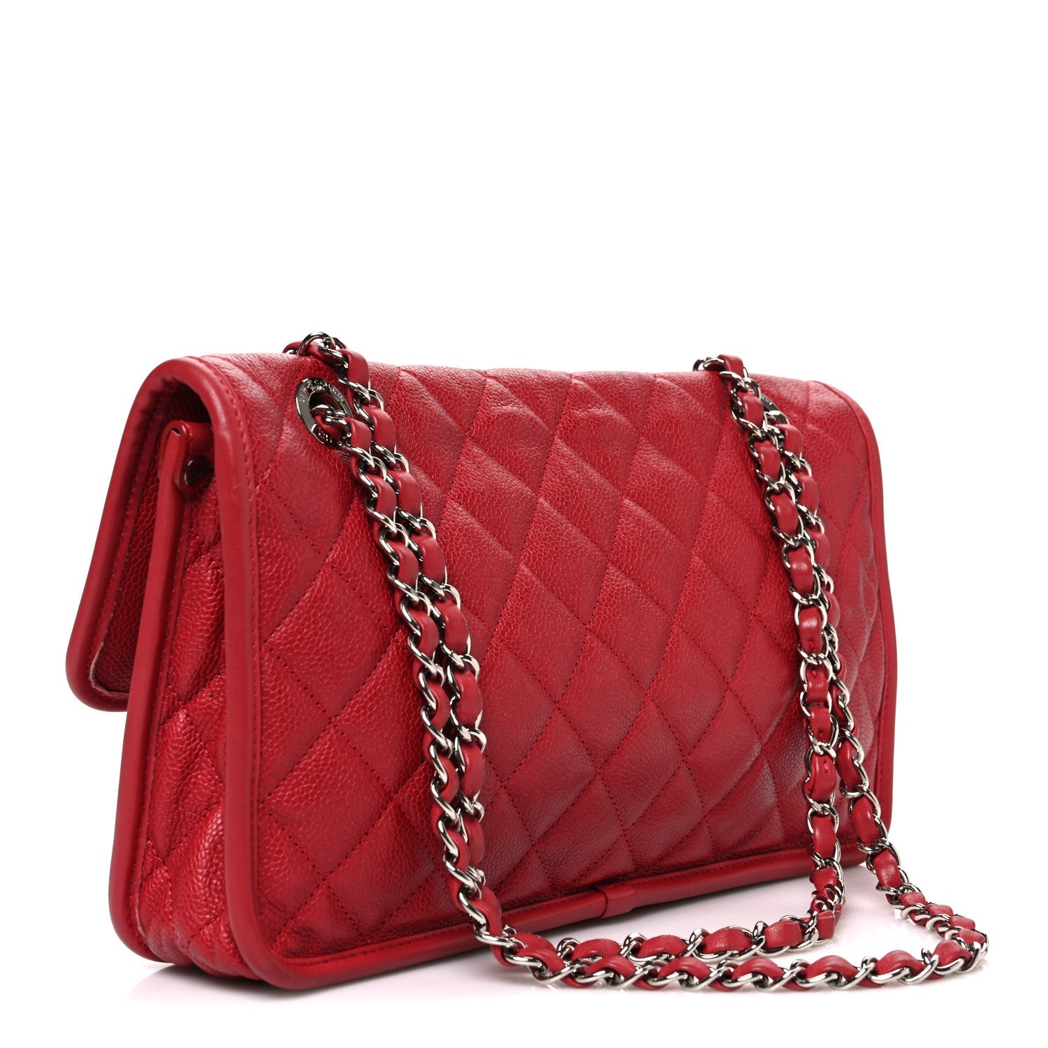Chanel Caviar Quilted Medium French Riviera Flap Red