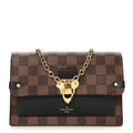 Louis Vuitton Damier Ebene Vavin Chain Wallet Black