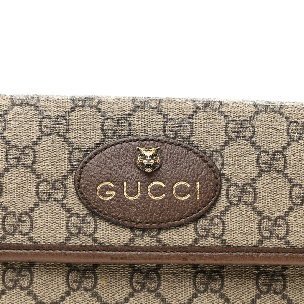 Gucci GG Supreme Monogram Neo Vintage Web Belt Bag Brown