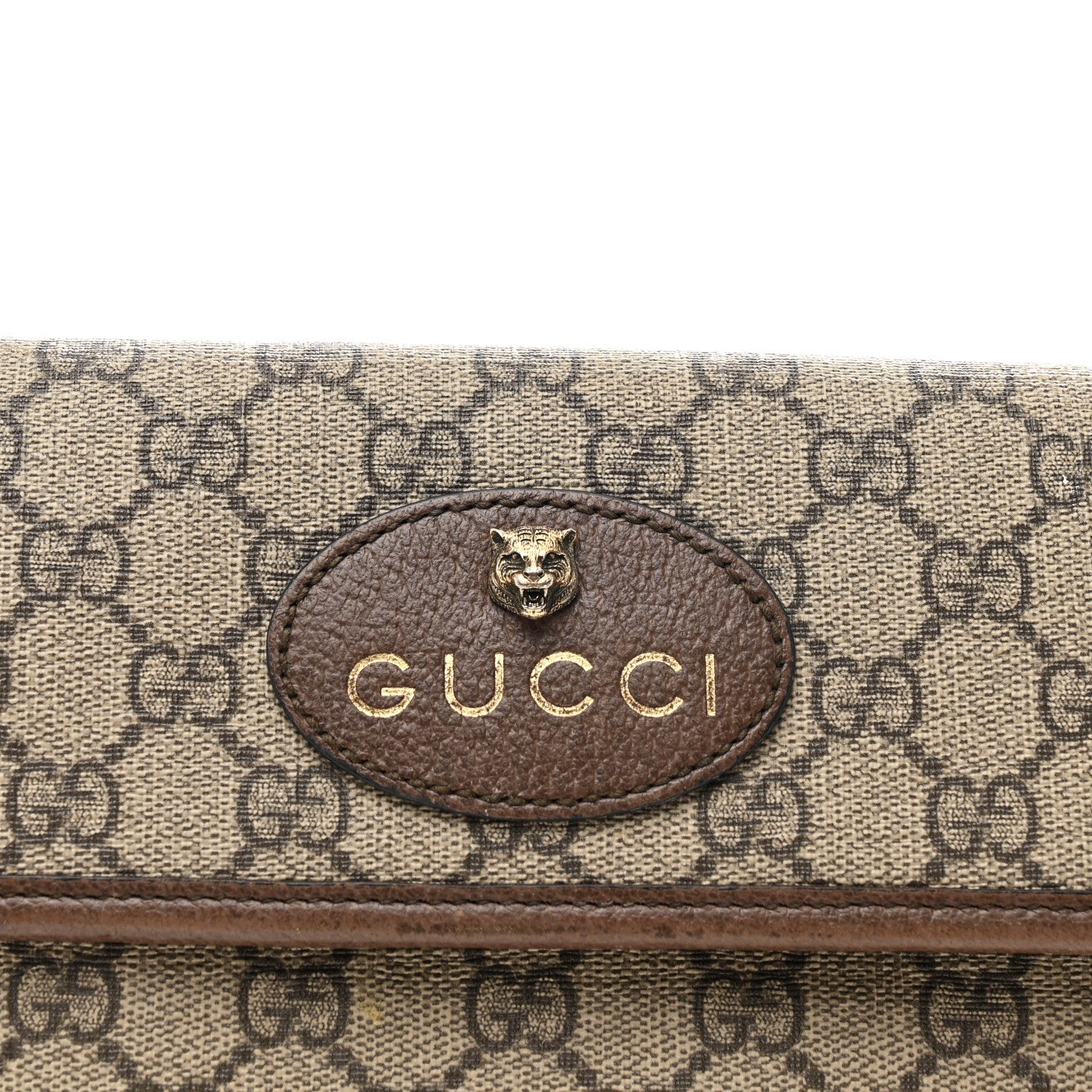 Gucci GG Supreme Monogram Neo Vintage Web Belt Bag Brown