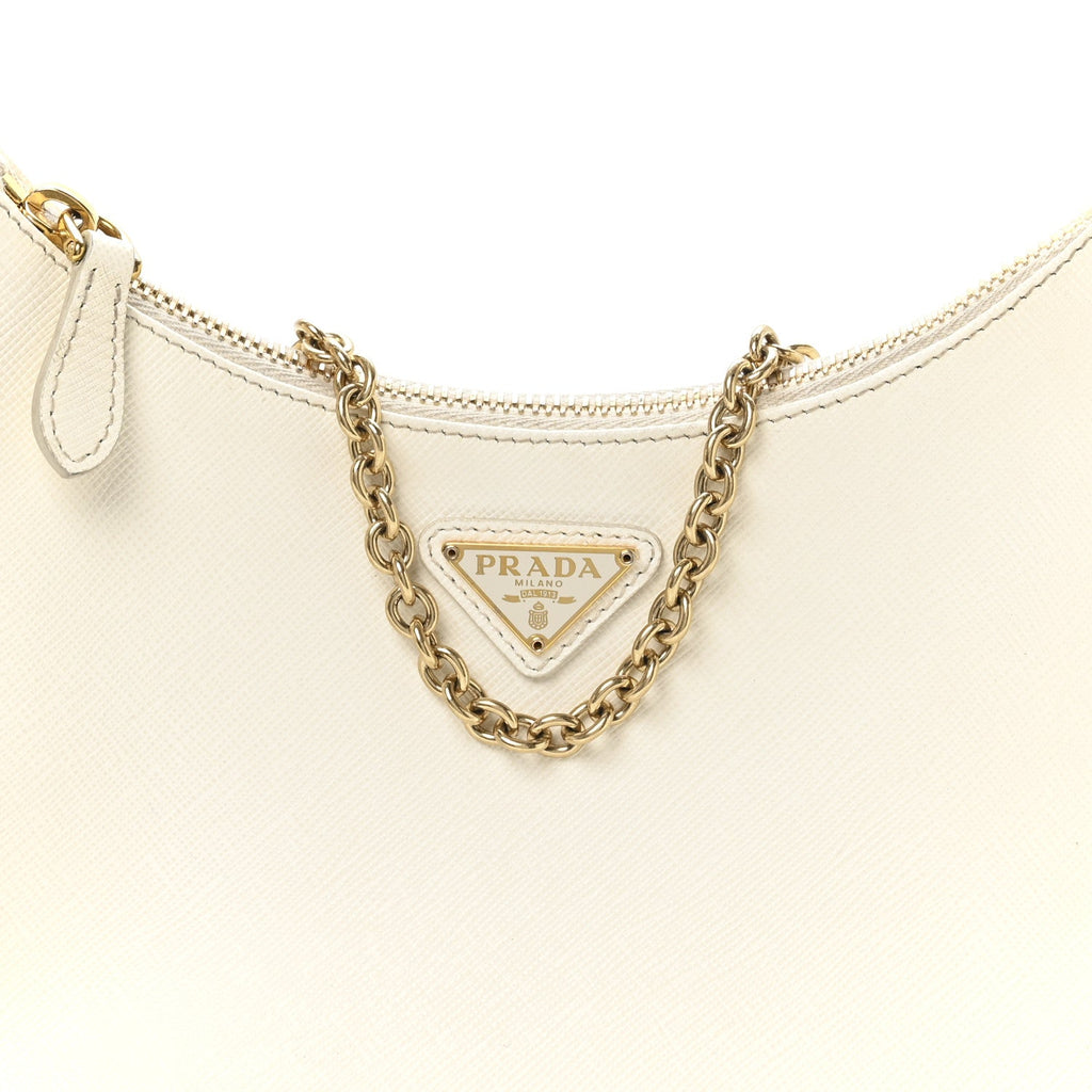 Prada Saffiano Re-Edition 2005 Shoulder Bag White
