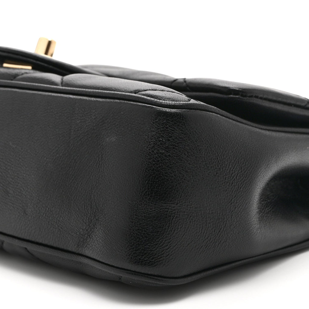 Chanel Lambskin Quilted Small Easy Carry Flap Black