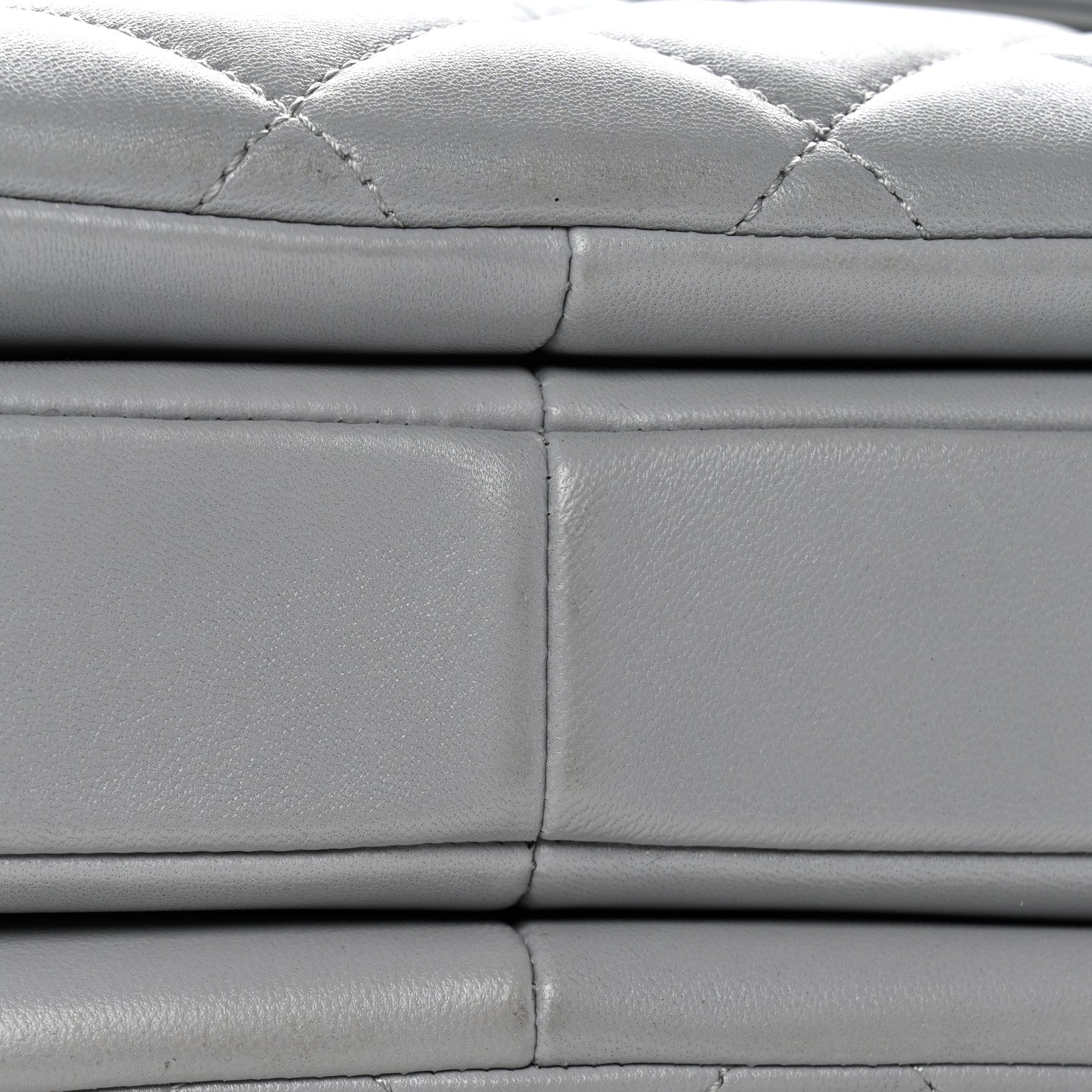 Chanel Lambskin Quilted Small Trendy CC Flap Dual Handle Bag Grey