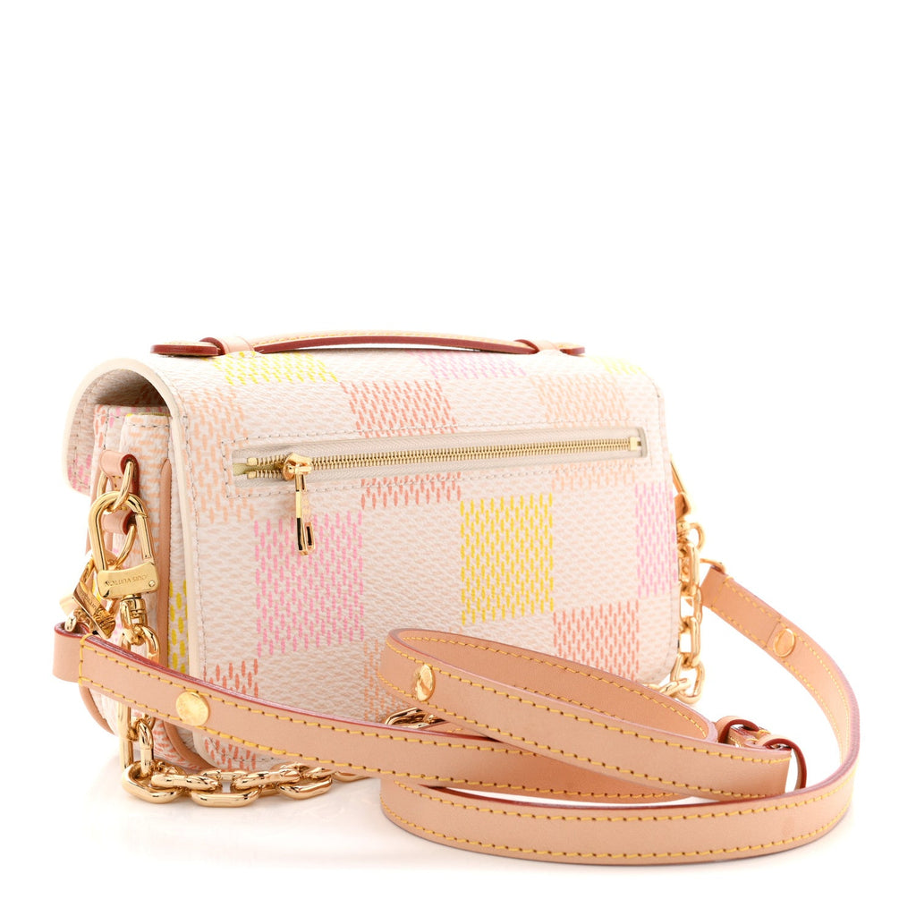 Louis Vuitton Damier Giant Pochette Metis East West Peach