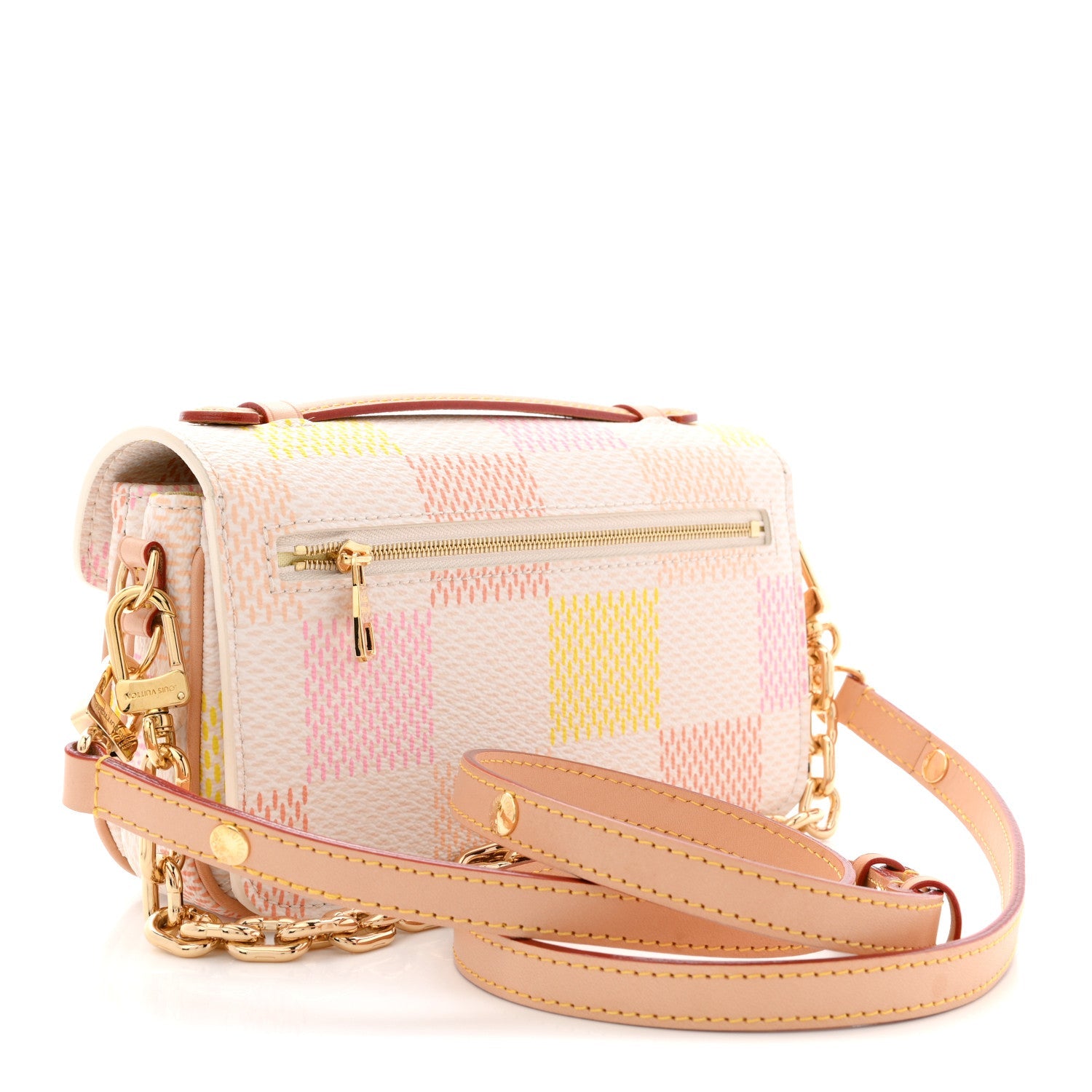 Louis Vuitton Damier Giant Pochette Metis East West Peach