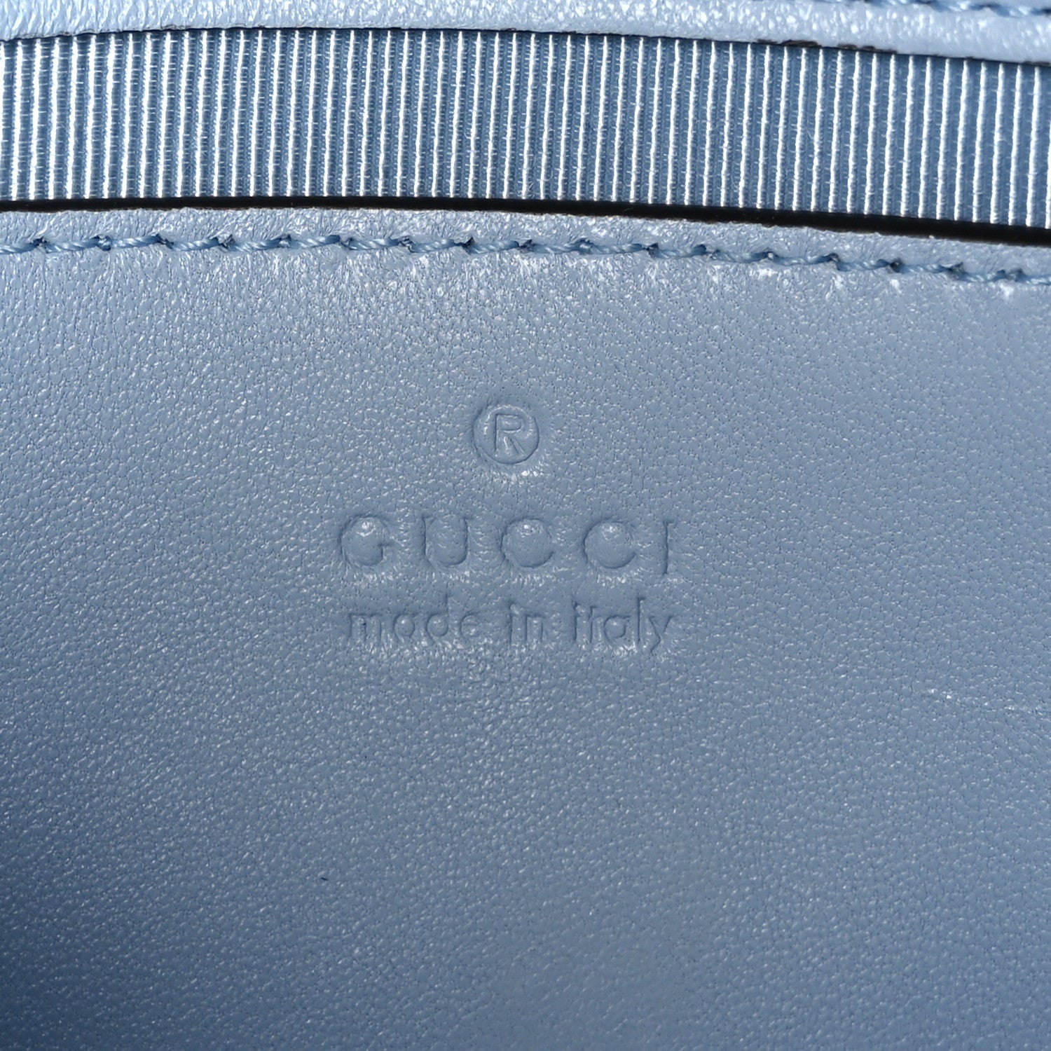 Gucci Lambskin Matelasse Small GG Marmont Shoulder Bag Porcelain Light Blue