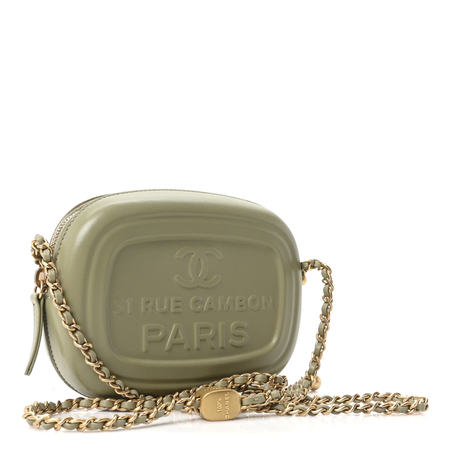 Chanel Lambskin Savon De Marseille Mini Camera Bag Khaki