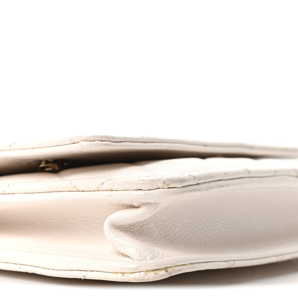 Chanel Caviar Quilted Wallet On Chain WOC White