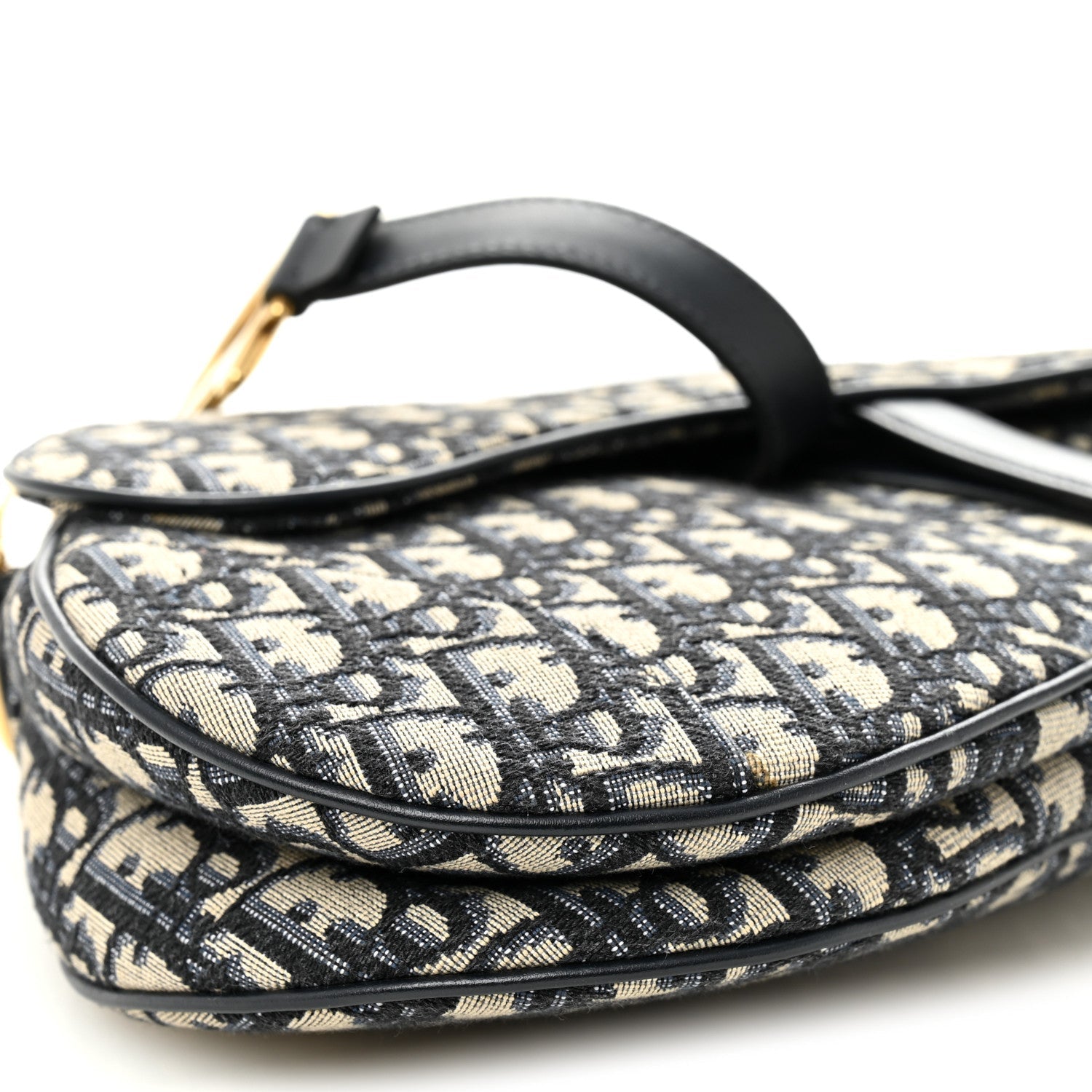 Christian Dior Oblique Saddle Bag Blue