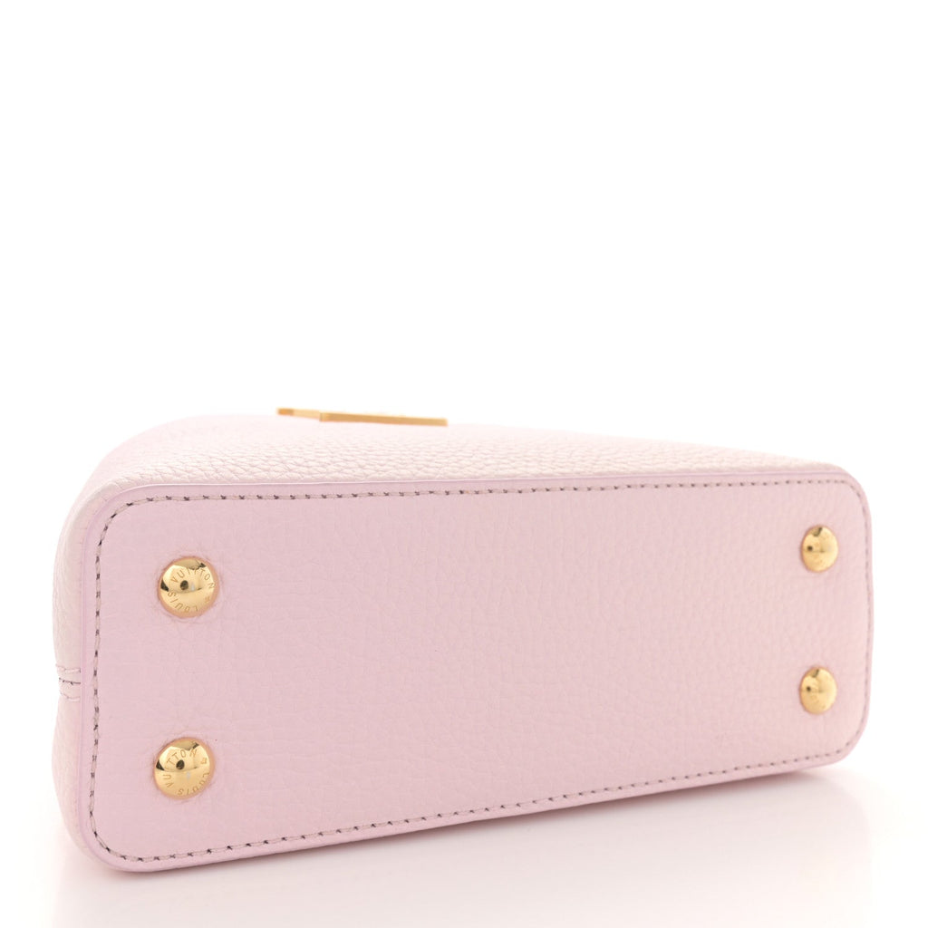 Louis Vuitton Taurillon LV Ski Capucines Mini Pearly Lilac
