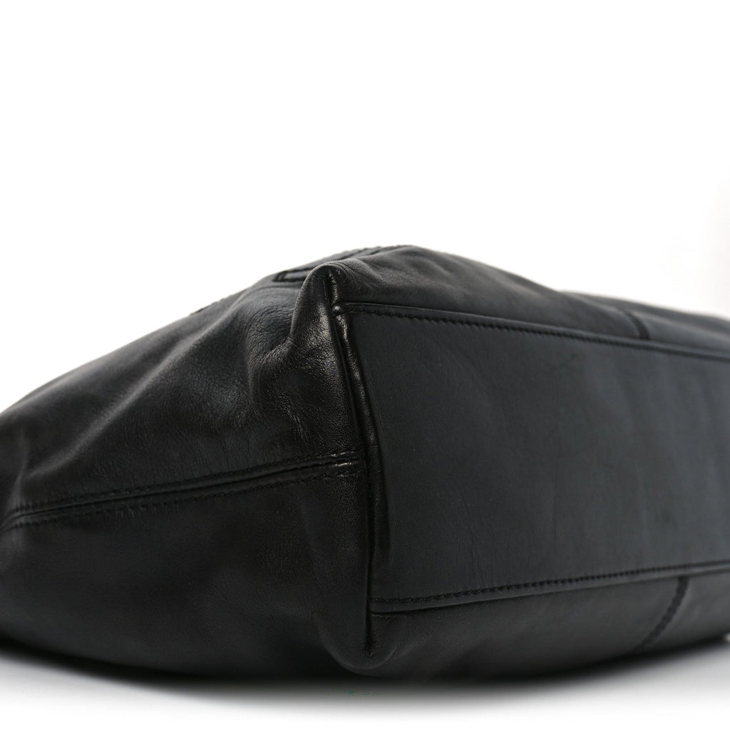 Chanel Lambskin CC Stitched Tote Black