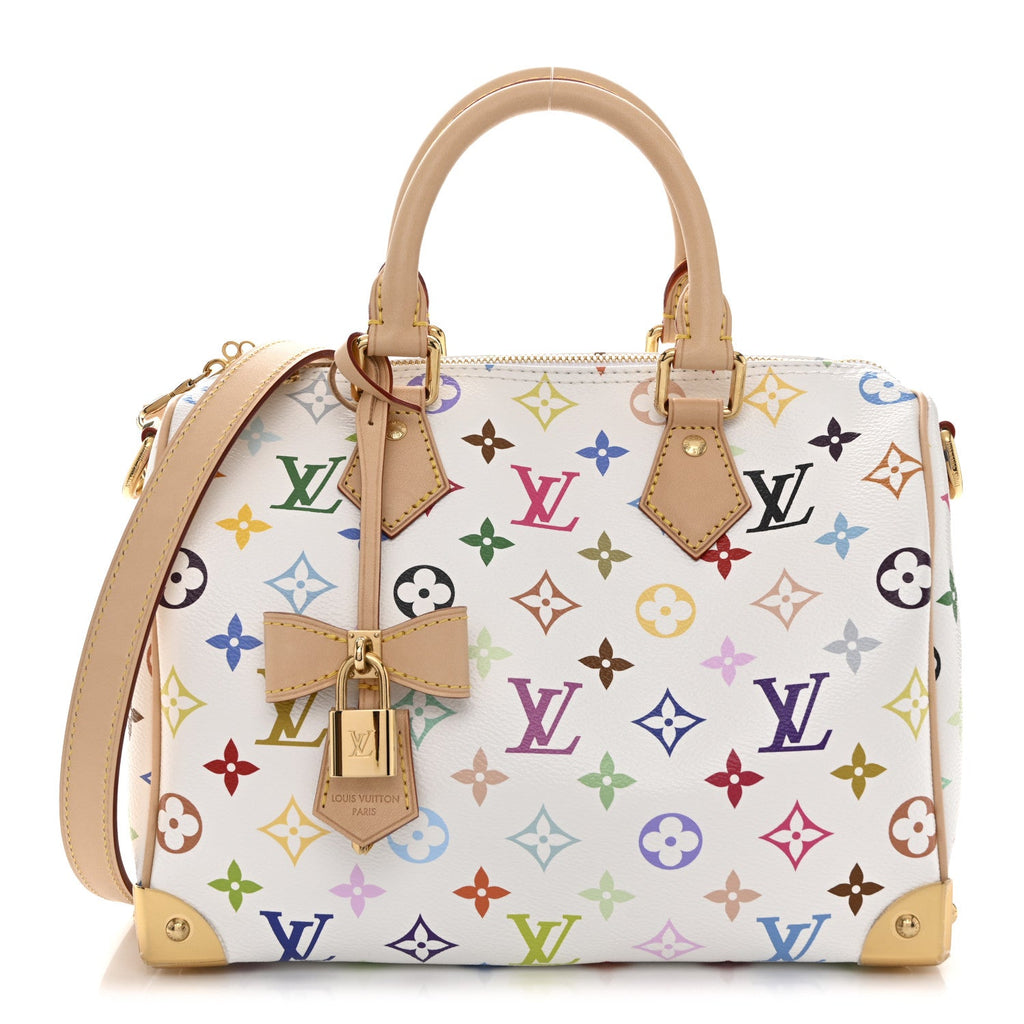 Louis Vuitton LV X TM Monogram Multicolor Speedy Bandouliere 25 White