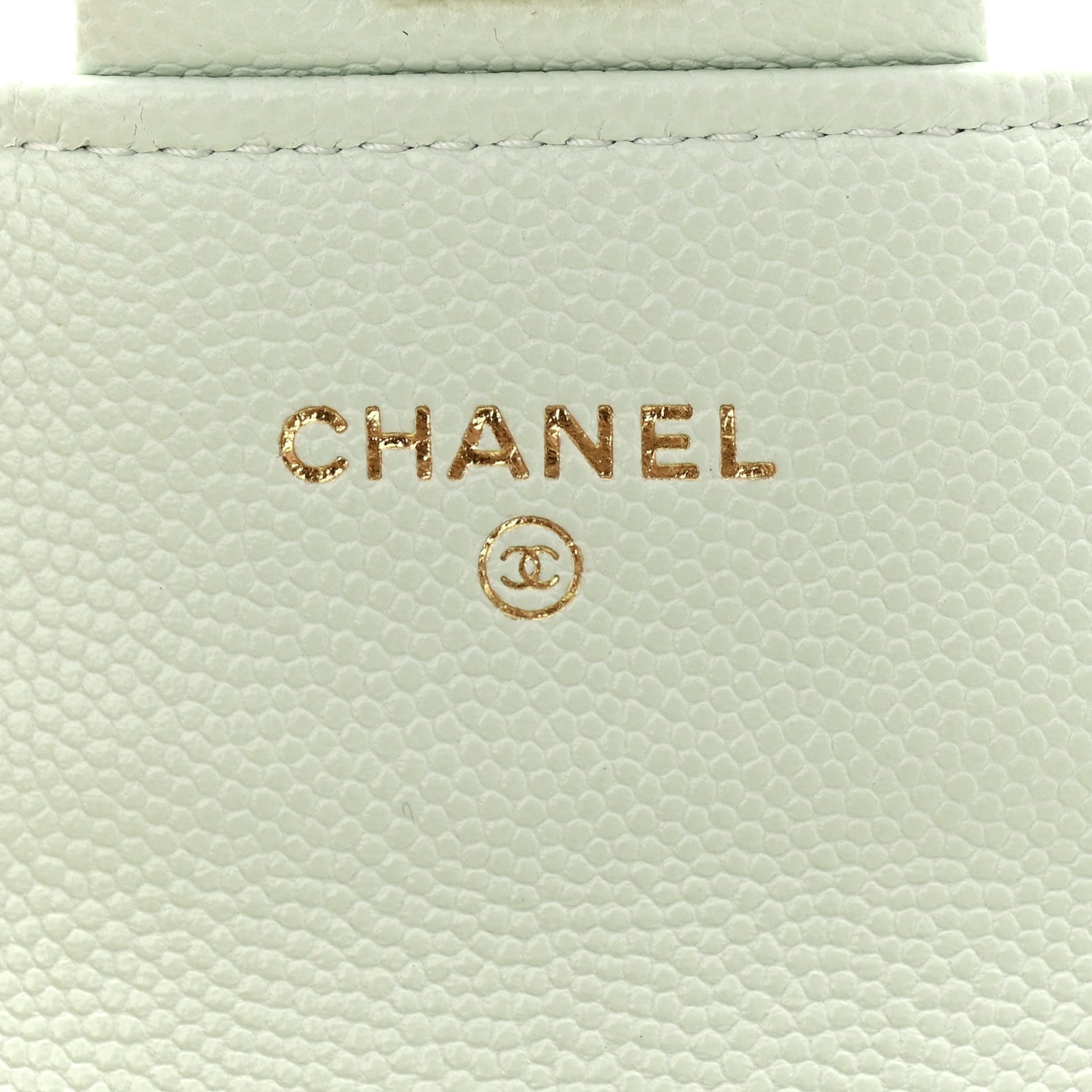 Chanel Caviar Quilted Retro Twist Top Handle Clutch Light Green