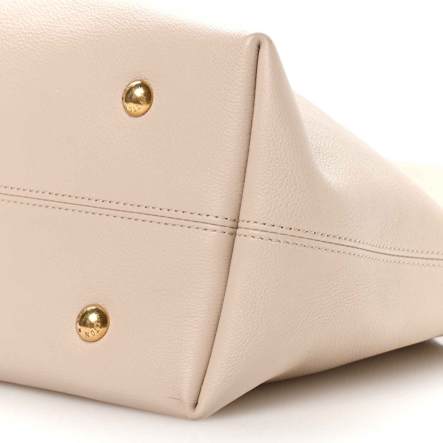 Louis Vuitton Grained Calfskin Low Key Hobo MM Limestone