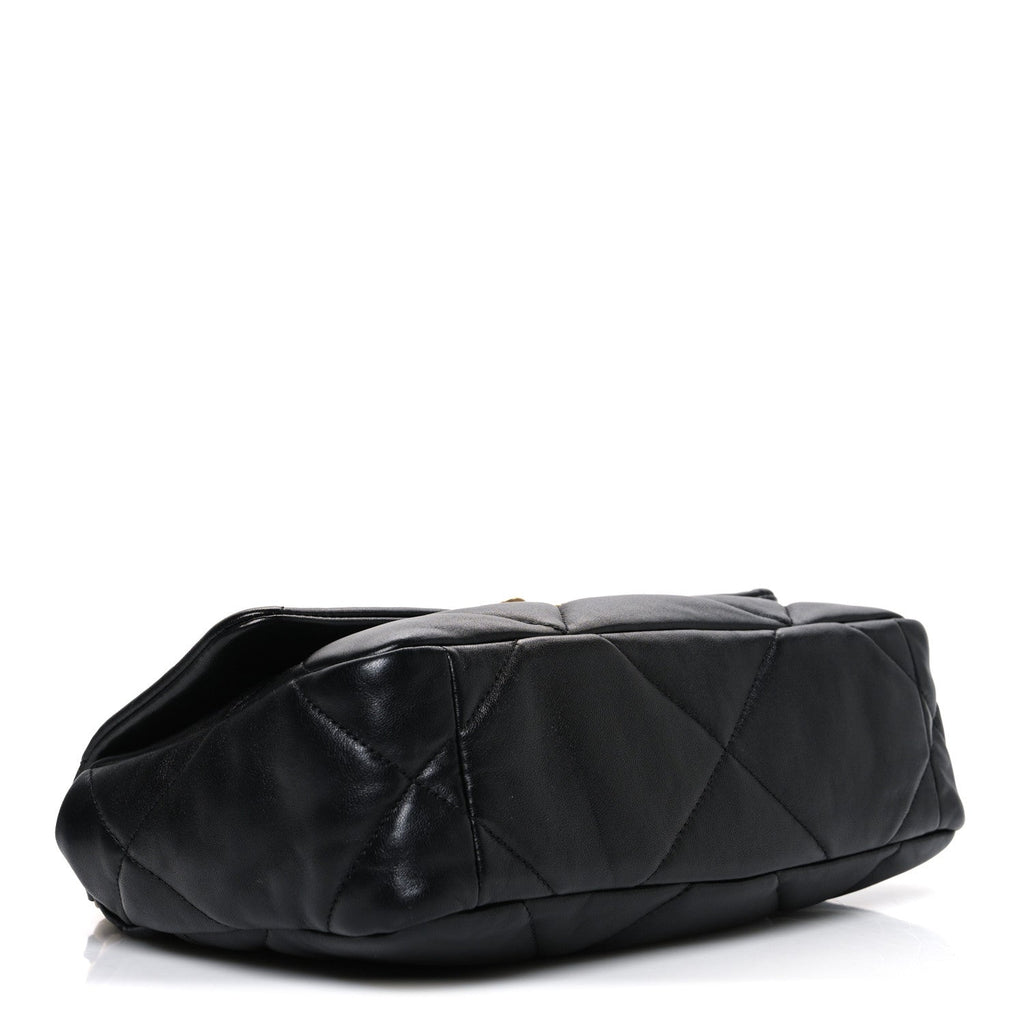 Chanel Lambskin Quilted Medium Chanel 19 Flap Black
