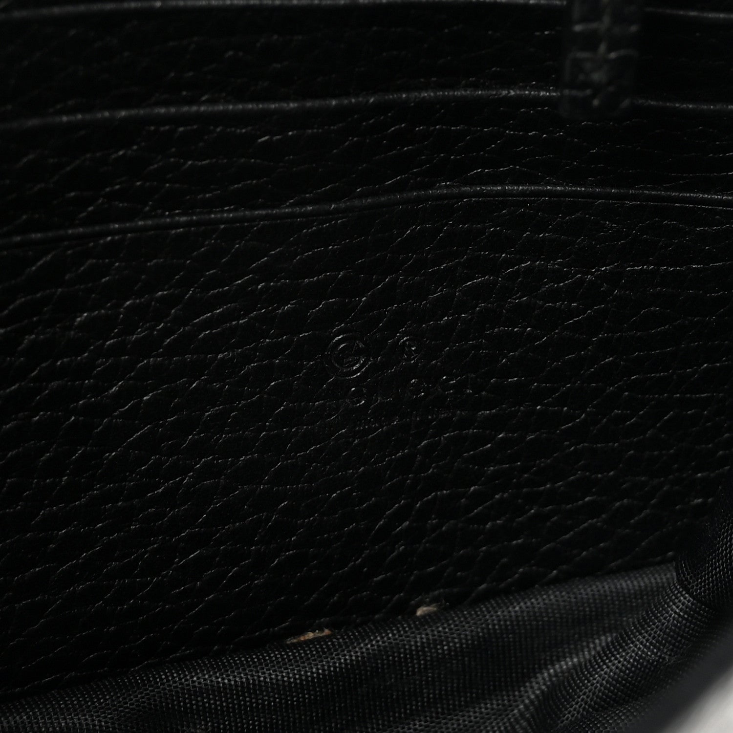Gucci Dollar Calfskin Interlocking G Chain Wallet Black