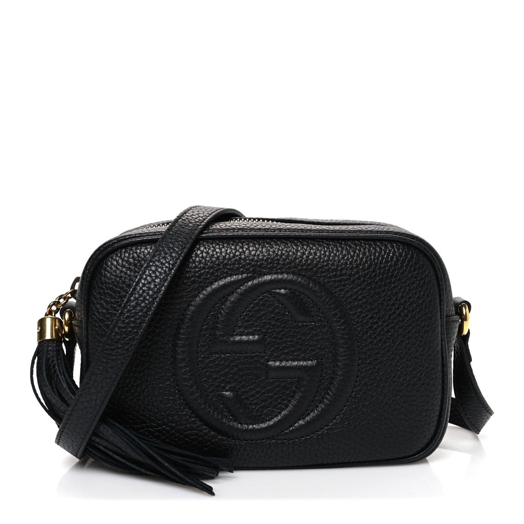 Gucci Pebbled Calfskin Mini Soho Disco Bag Black
