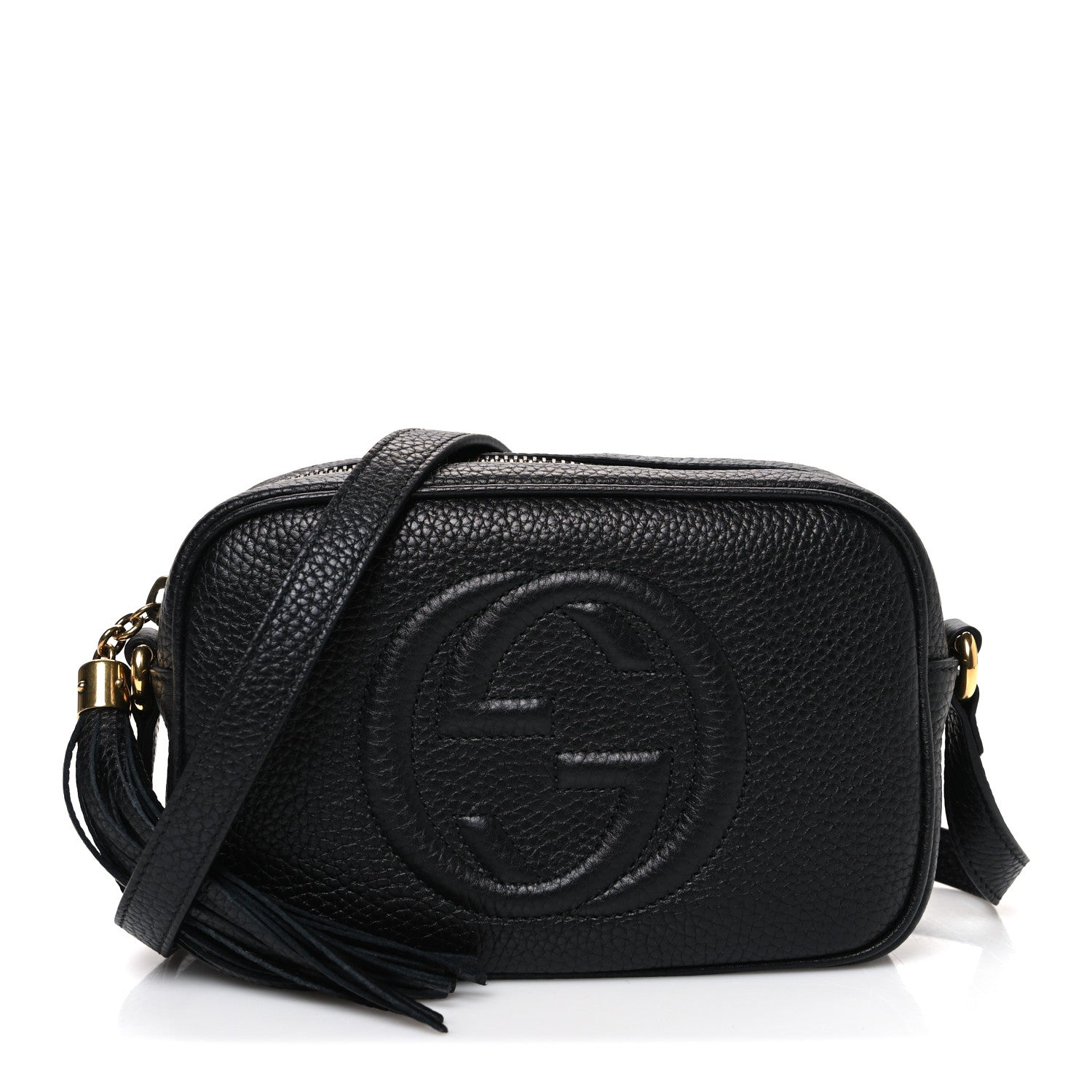 Gucci Pebbled Calfskin Mini Soho Disco Bag Black