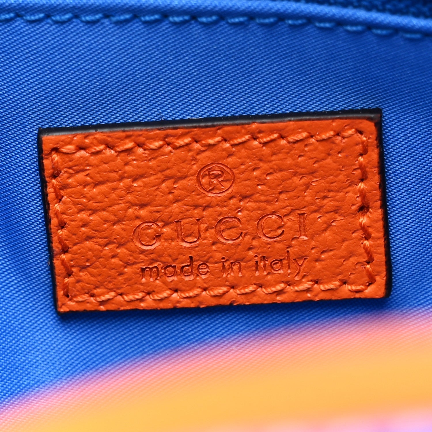 Gucci Jersey GG Monogram All Over Sporty Flap Backpack Blue Multicolor
