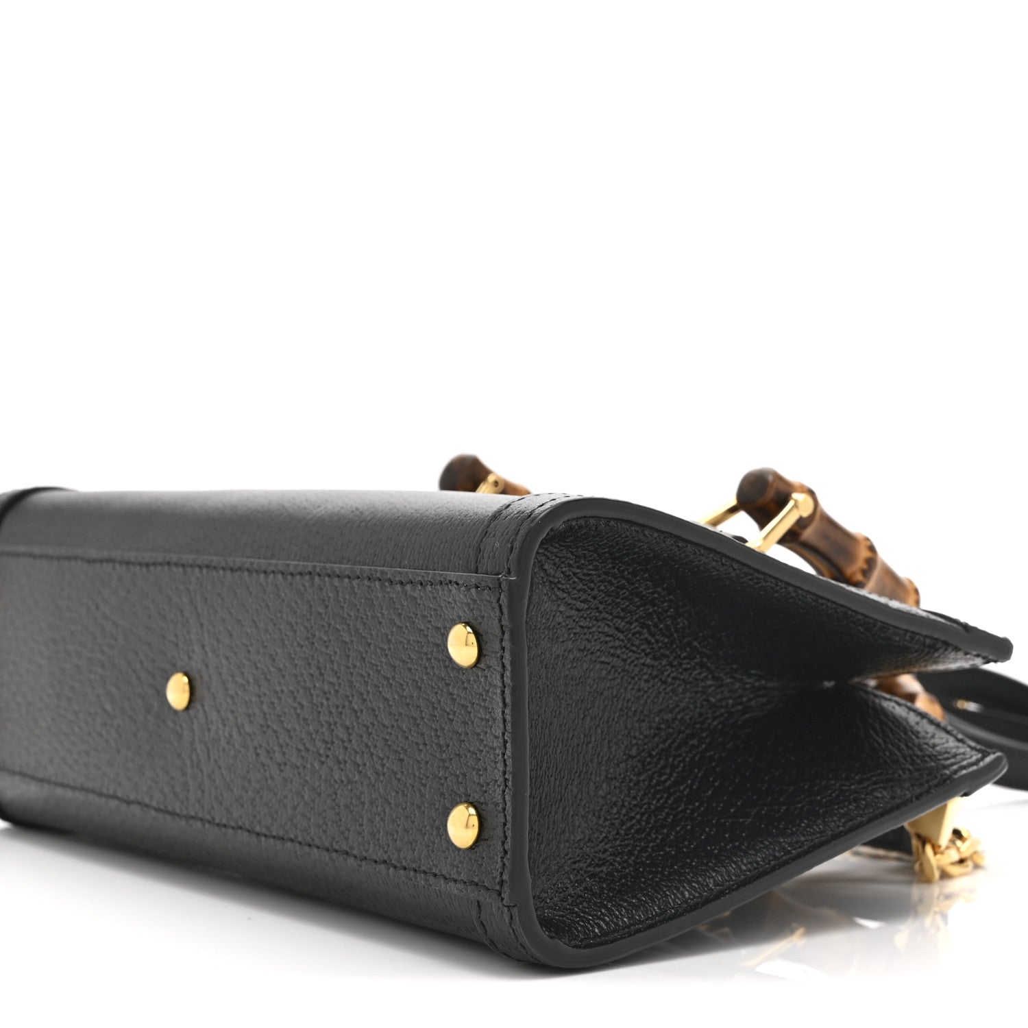 Gucci Textured Dollar Calfskin Web Small Diana Shoulder Bag  Black